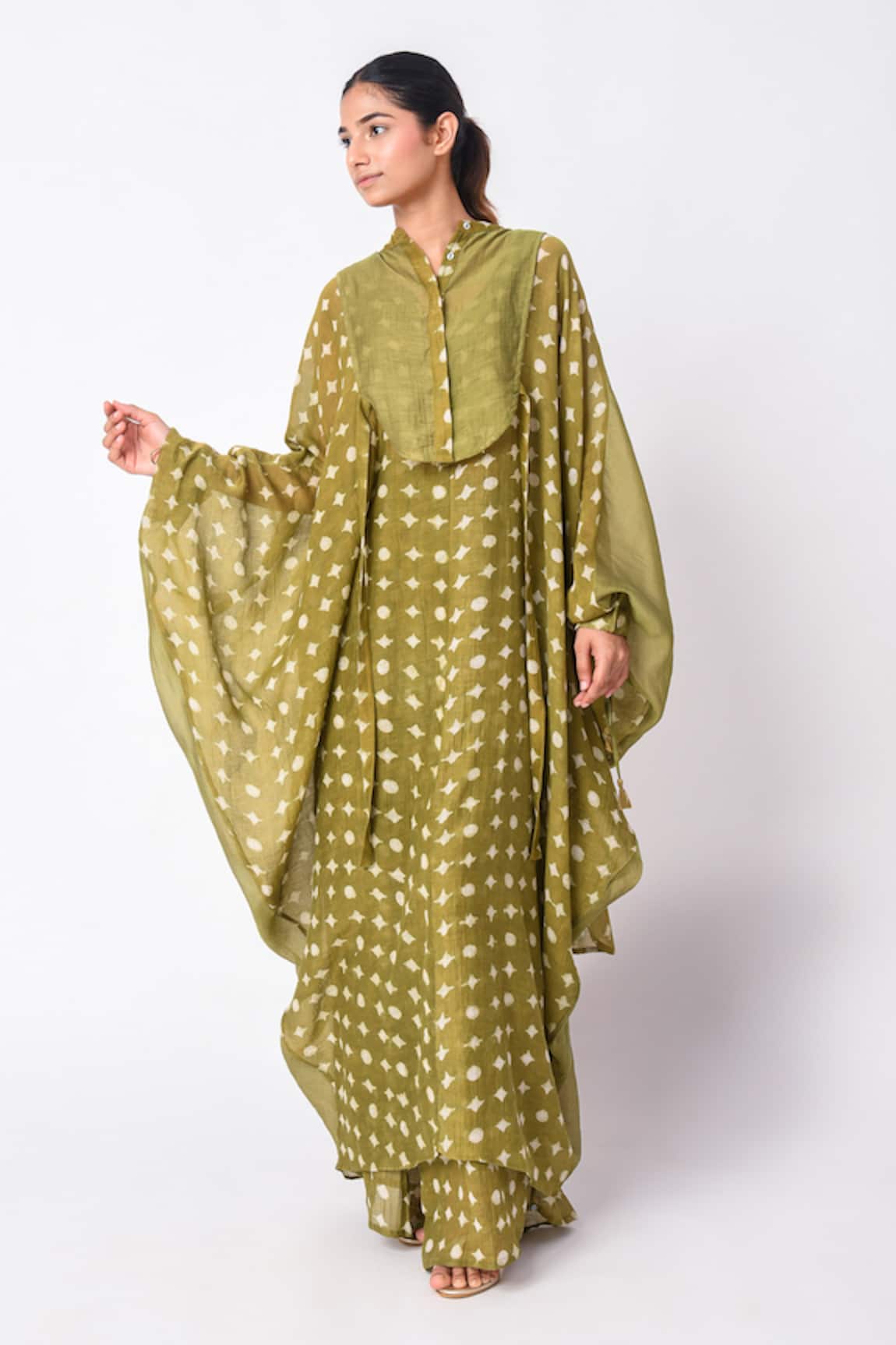 Jayati Goenka Heena Block Print Kaftan Set 