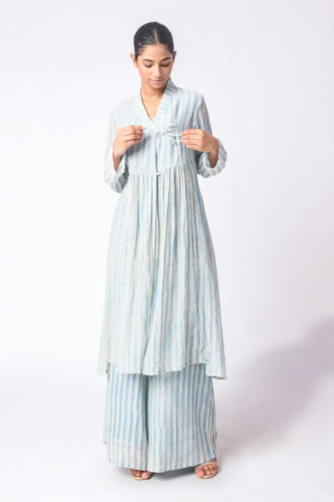 Jayati Goenka Block Print Angarkha & Pant Set 