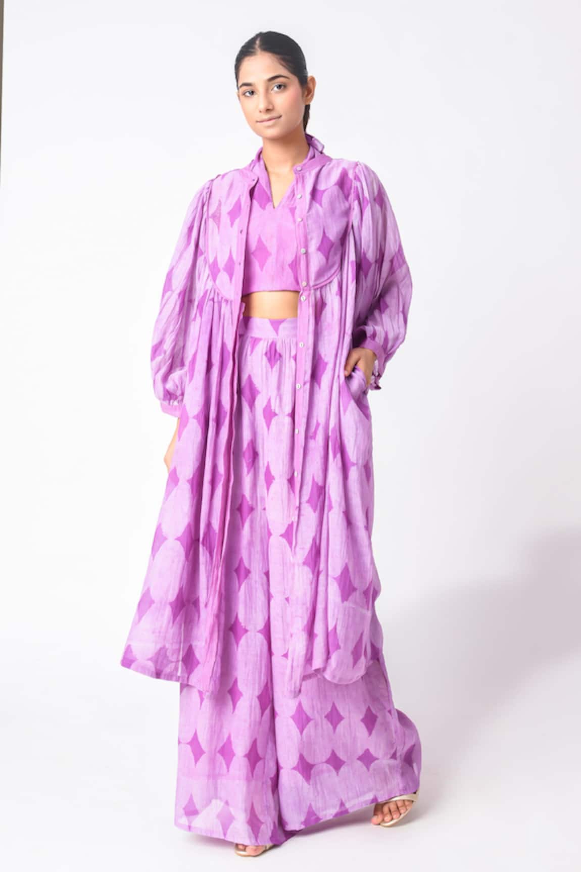 Jayati Goenka Printed Jacket Pant Set 