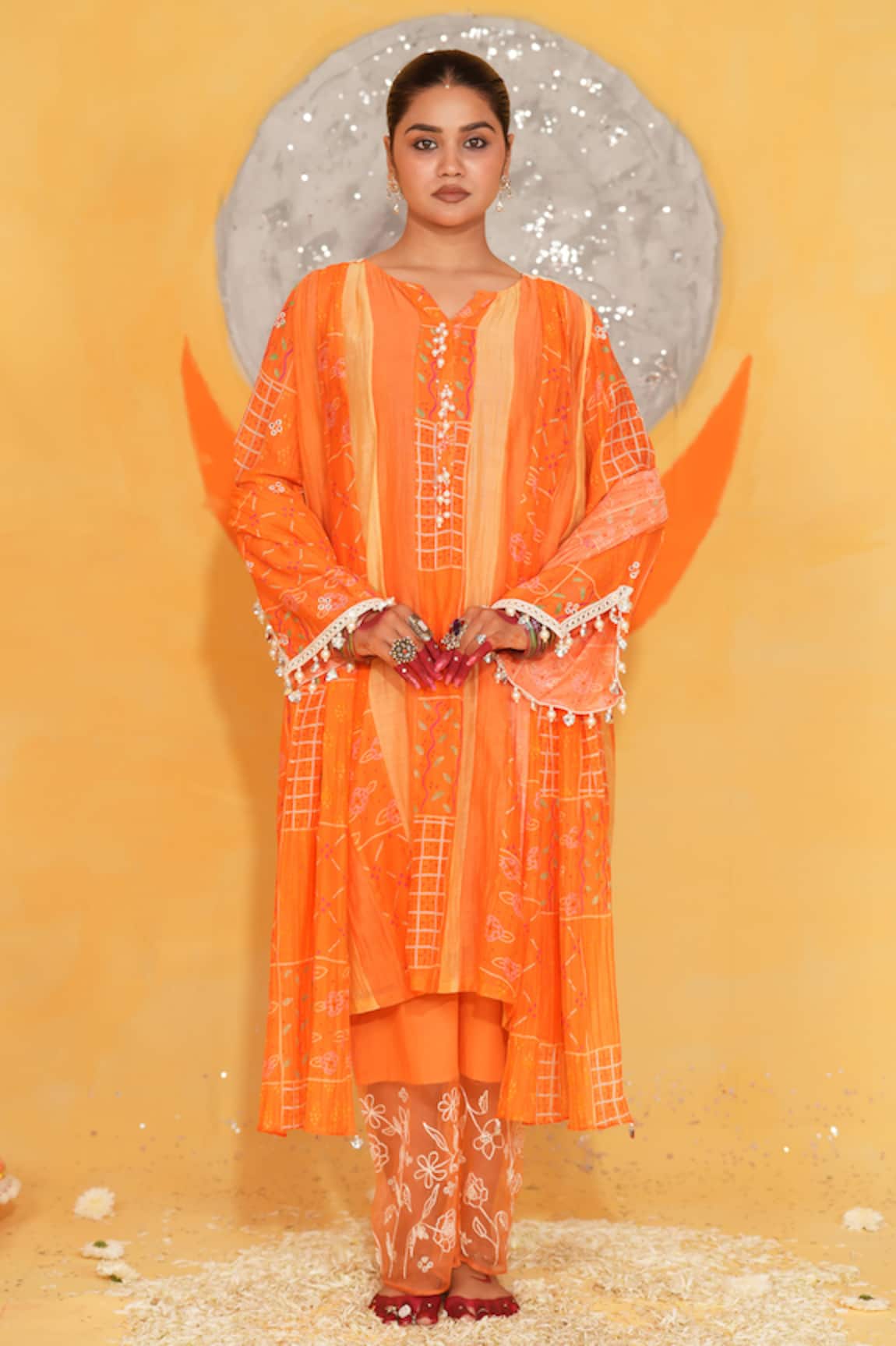 Jyoti Bansal Abstract Print Kurta Set 