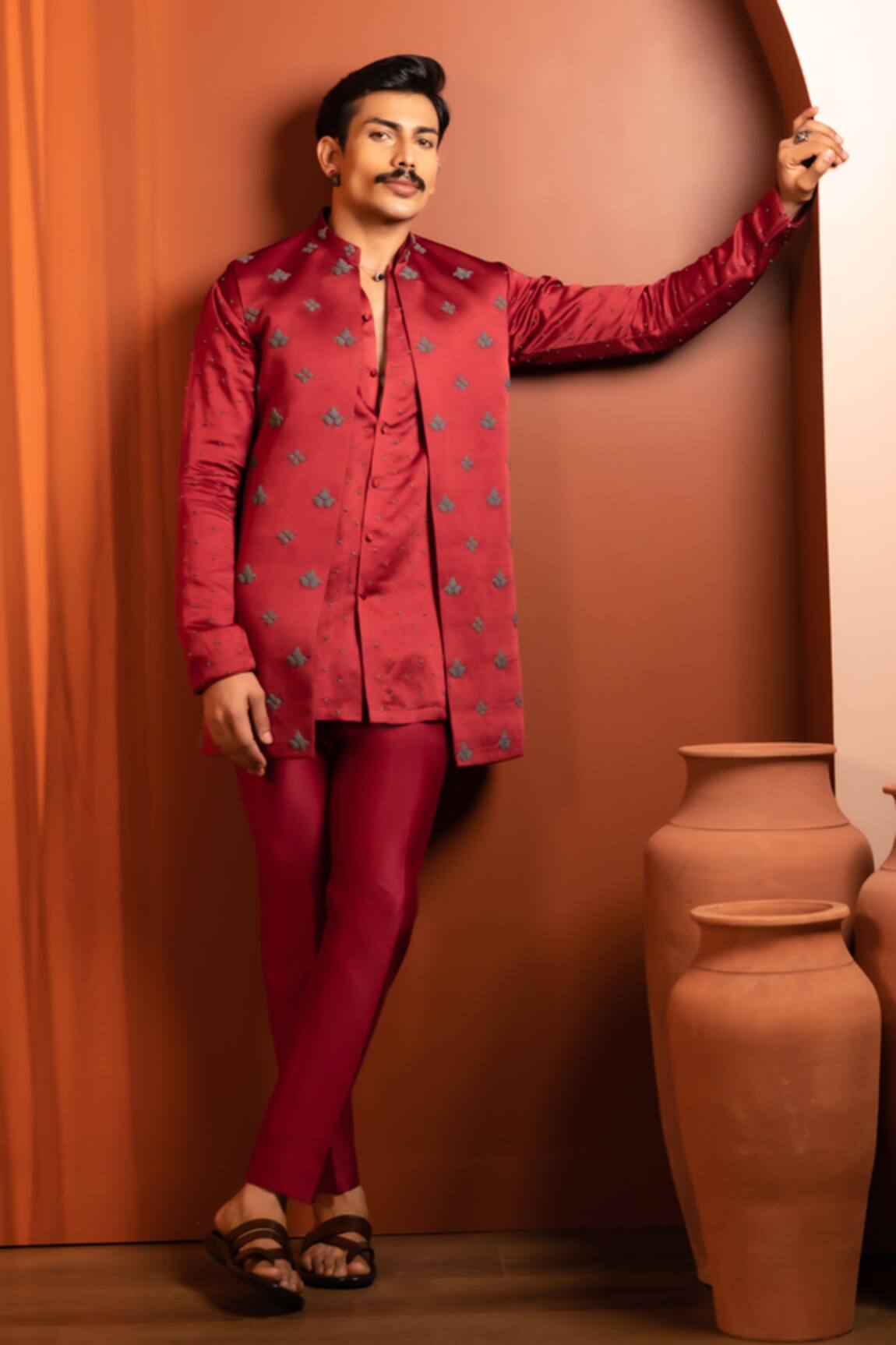 Kaaj Button Knotty Affair Kurta Bundi Set