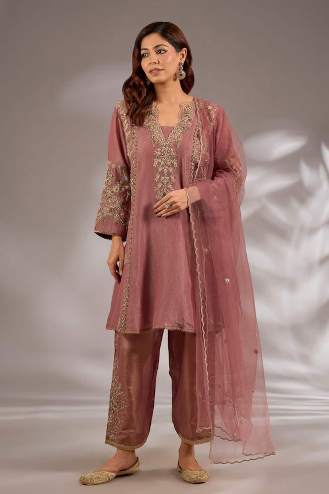 Studio A Tissue Hand Embroidered Anarkali Set 