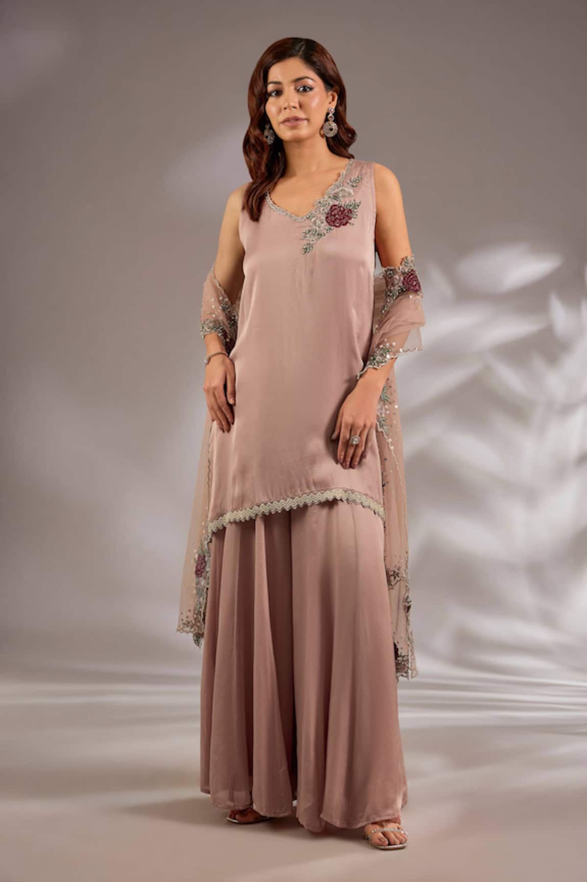 Studio A Satin Organza Kurta Sharara Set 