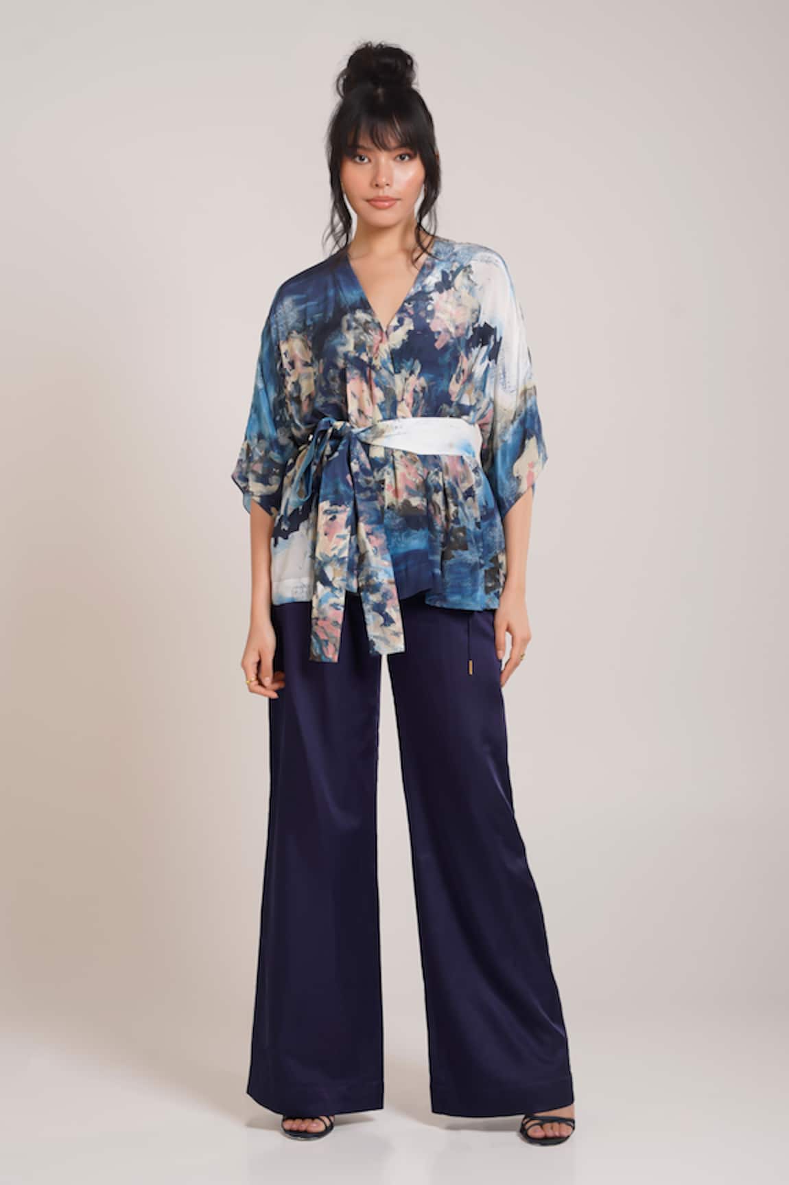 Advait Nuri Printed Wrap Top & Pant Set 