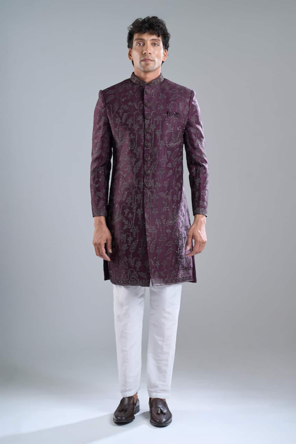 Arihant Rai Sinha Cutdana Embroidered Sherwani Set 