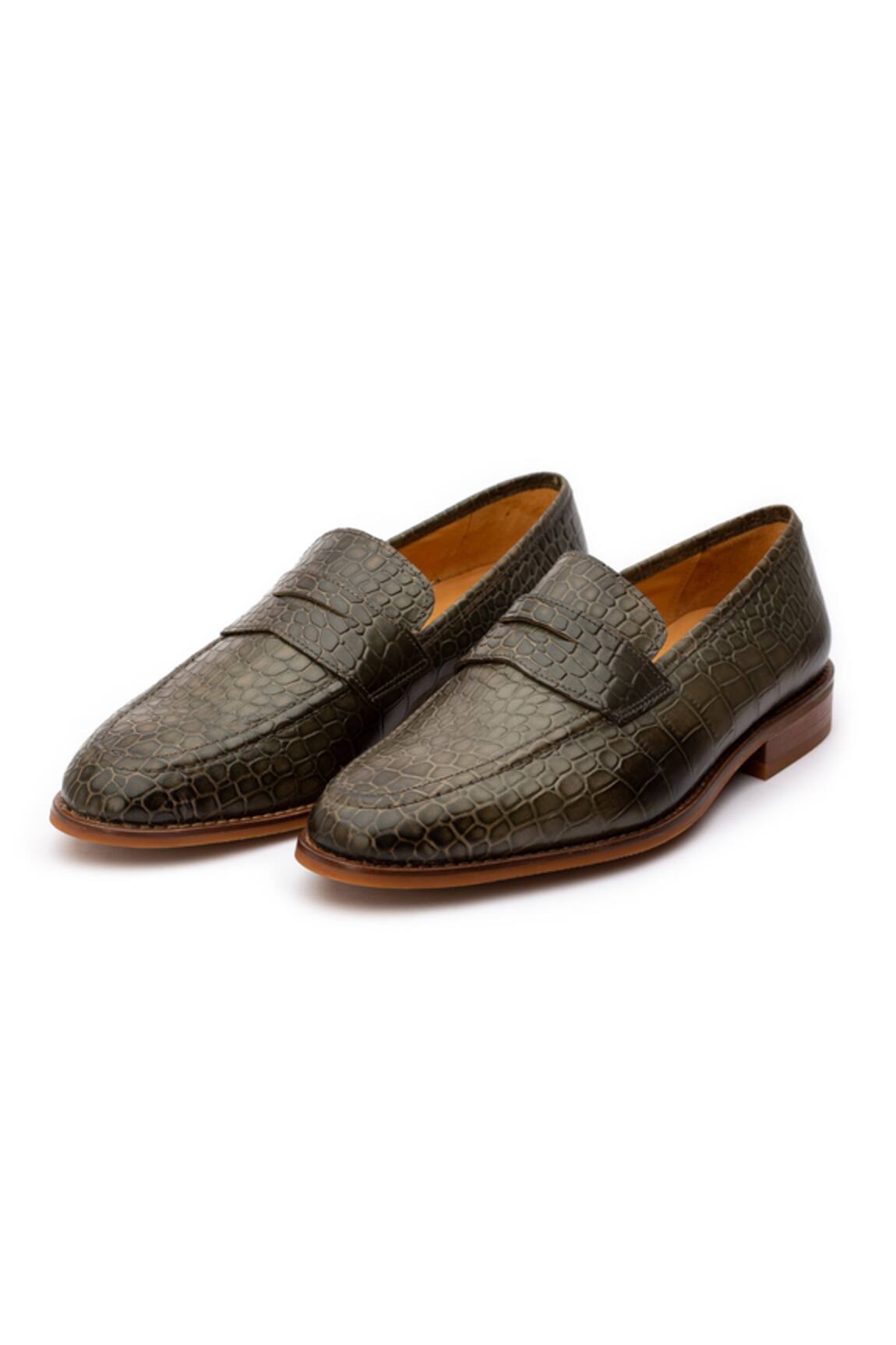 3dm Lifestyle Penny Loafer - Crocodile Green 