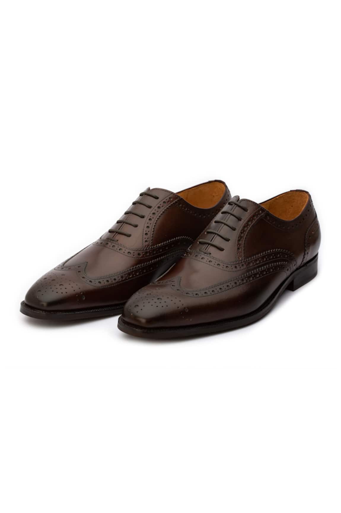 3dm Lifestyle Dark Brown Brogue Wingtip Oxford Shoes 