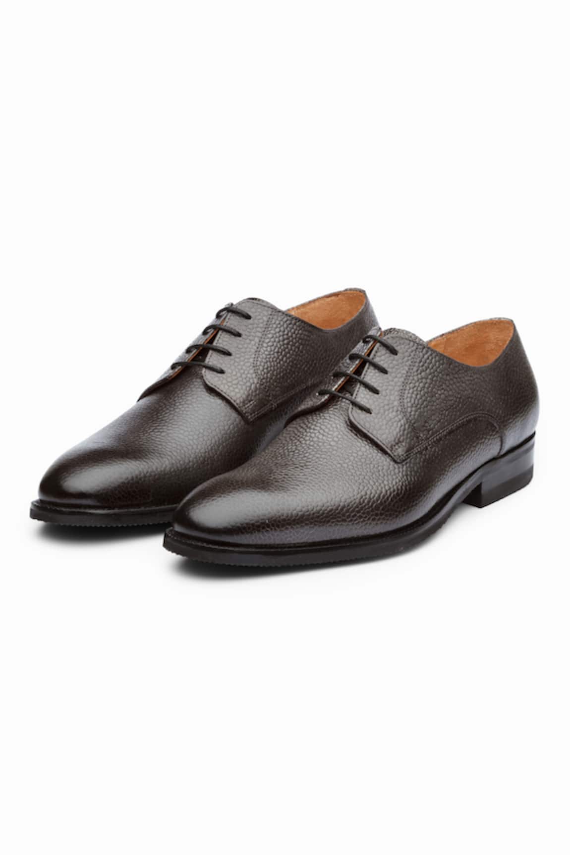 3dm Lifestyle Grey Grain Leather Derby Shoes 