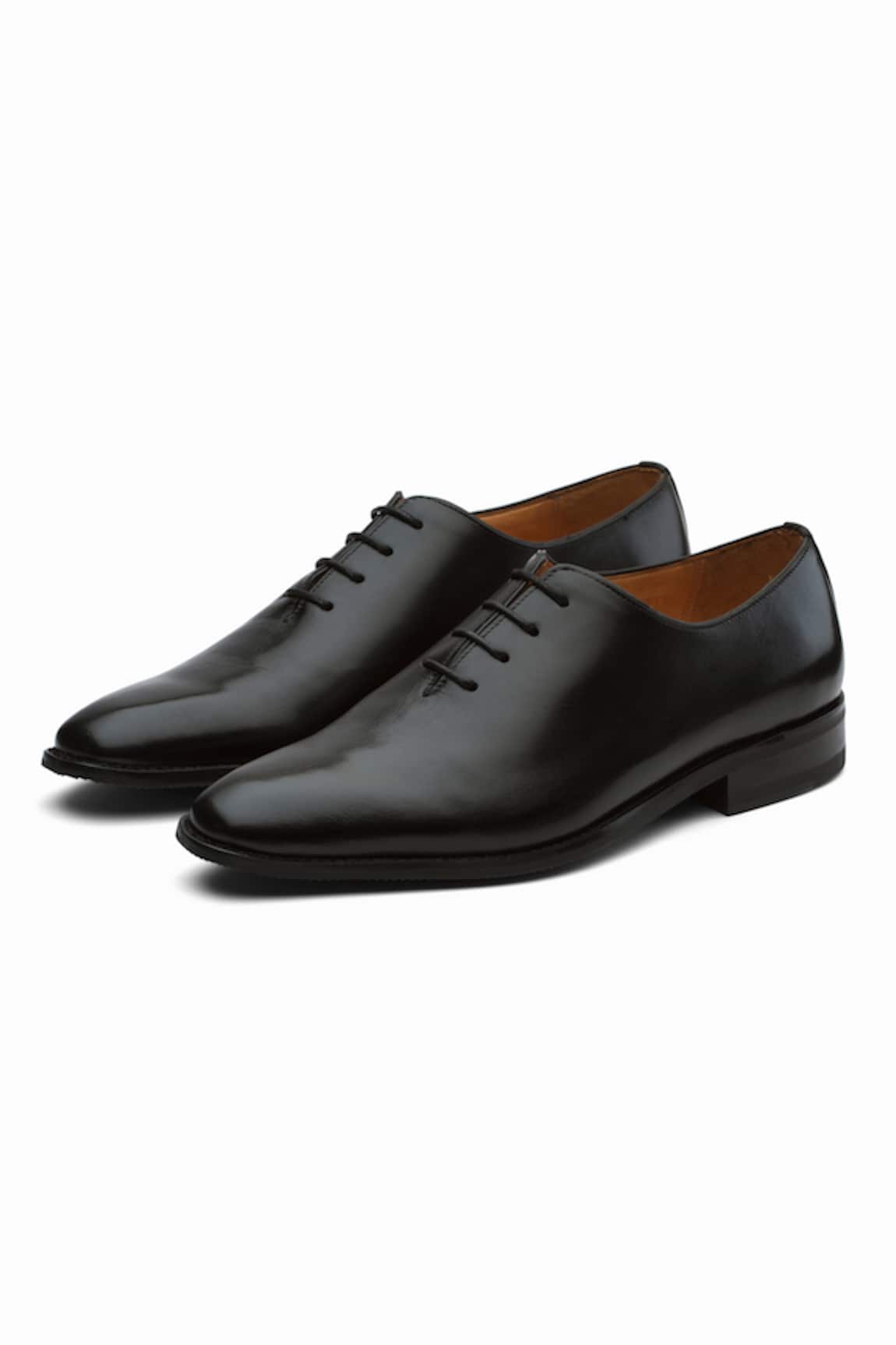 3dm Lifestyle Black Wholecut Oxford Leather Shoes 