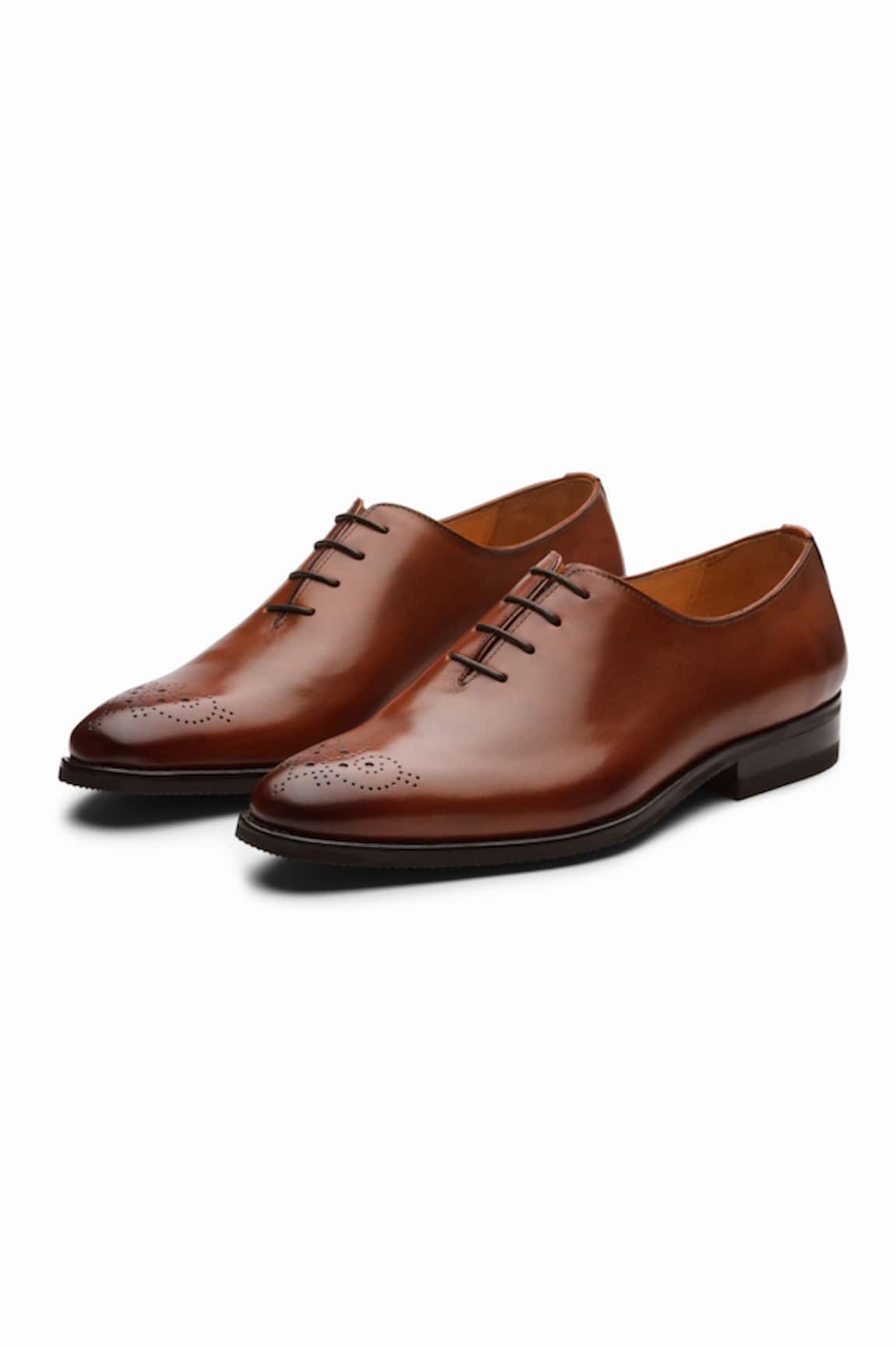 3dm Lifestyle Cognac Wholecut Oxford Leather Shoes 