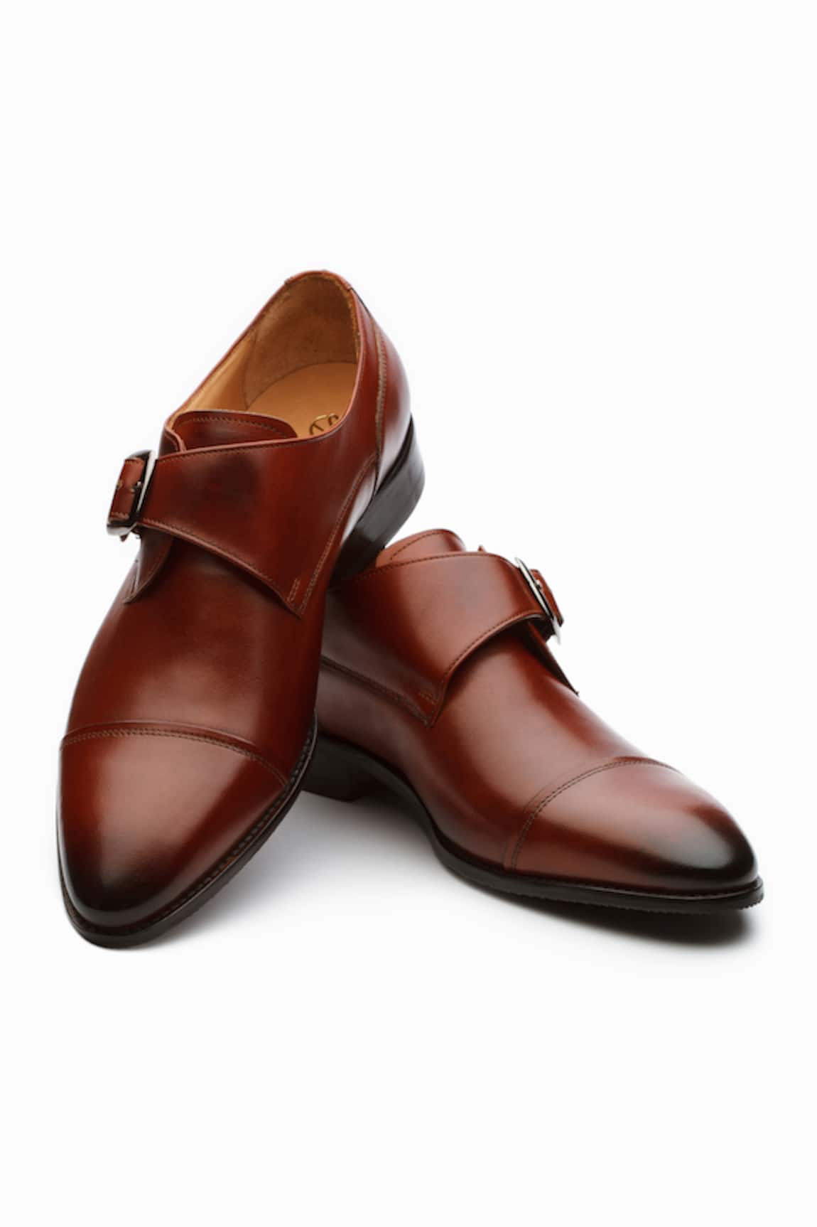 3dm Lifestyle Toe Cap Single Monkstrap Cognac Shoes 