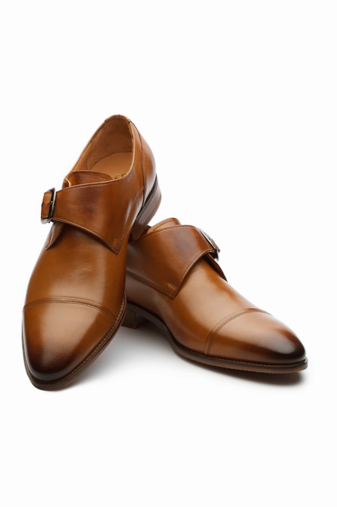 3dm Lifestyle Toe Cap Single Monkstrap Tan Shoes 