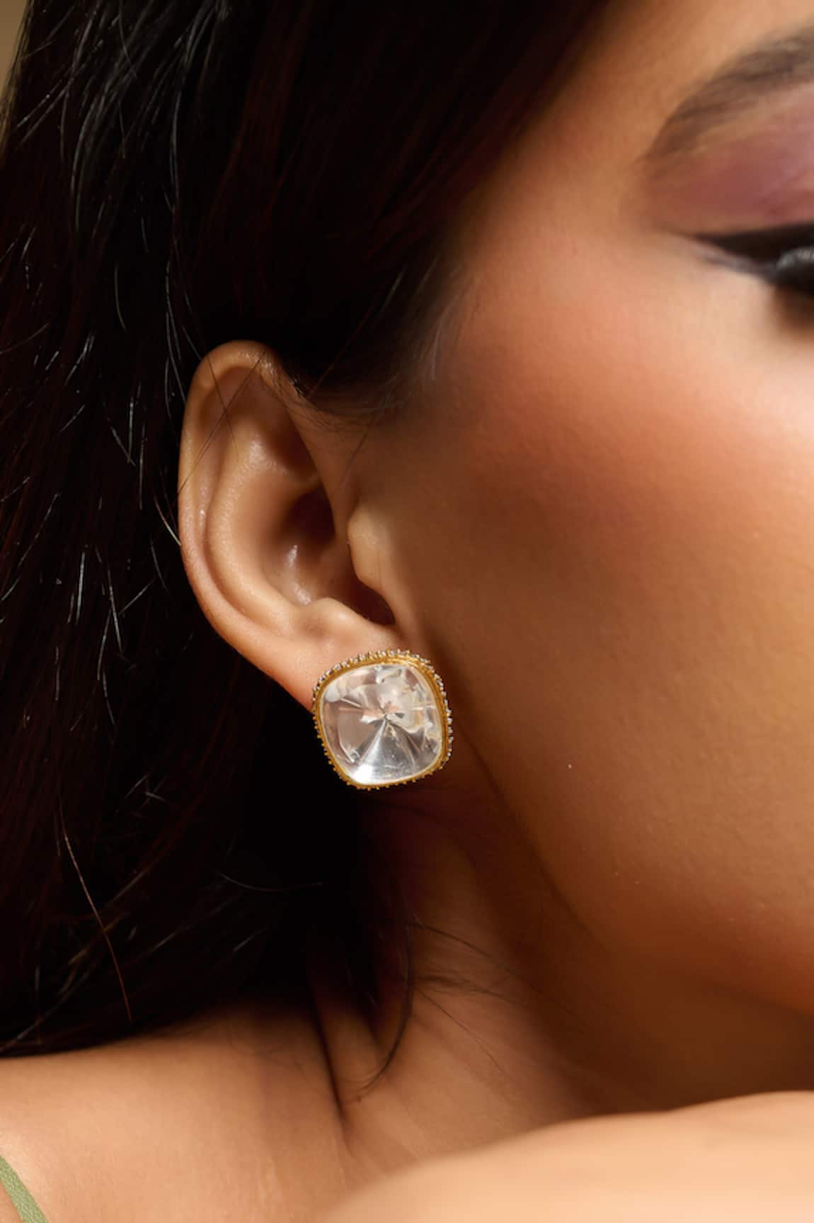 Curio Cottage Meira Uncut Polki Studs 