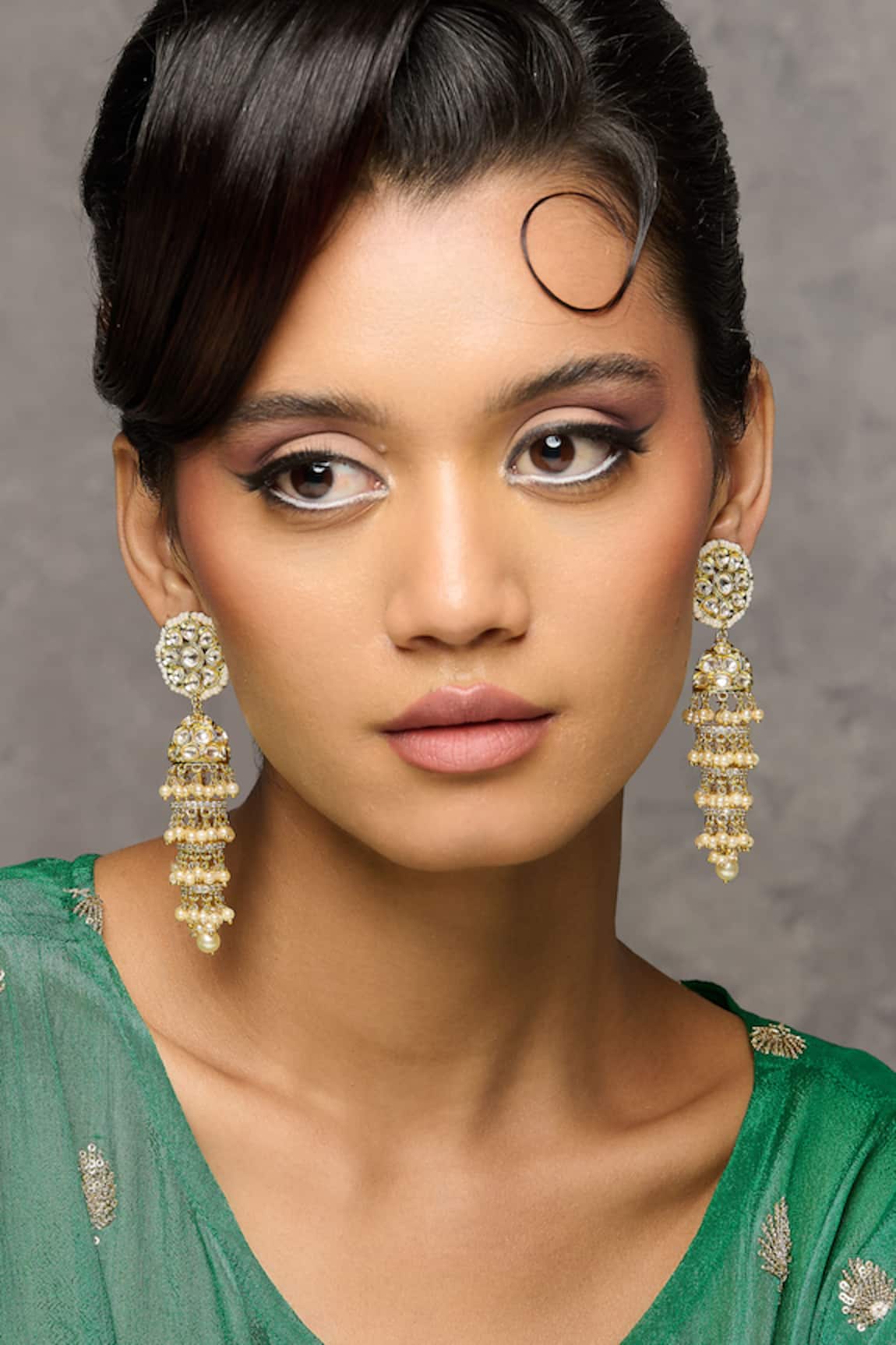 Curio Cottage Luminous Meira Jhumki Earrings 