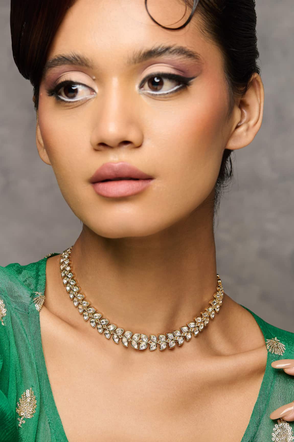 Curio Cottage Enchanted Ivy Kundan Necklace  