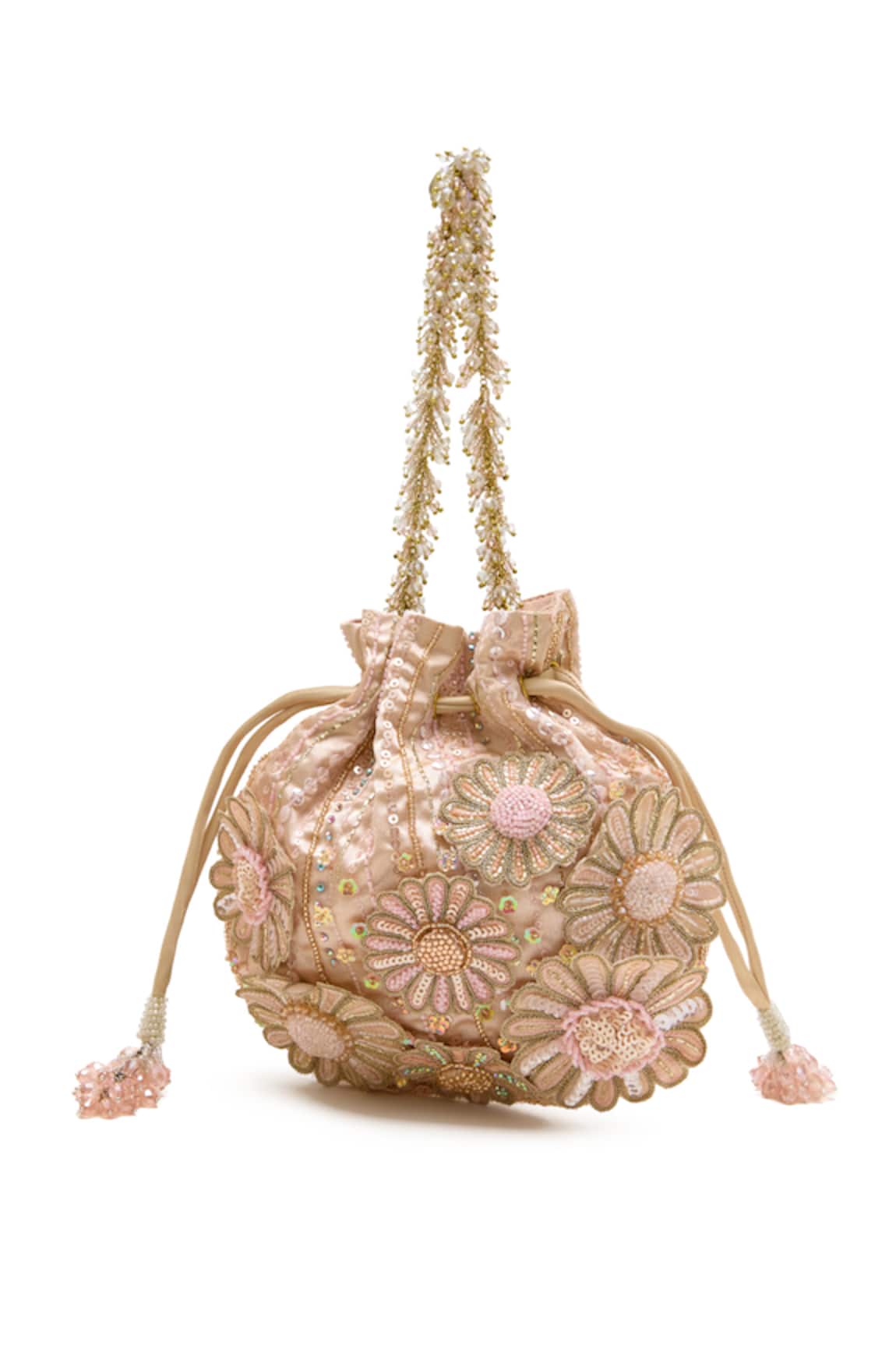 Doux Amour Emma Blush Embroidered Potli Bag 