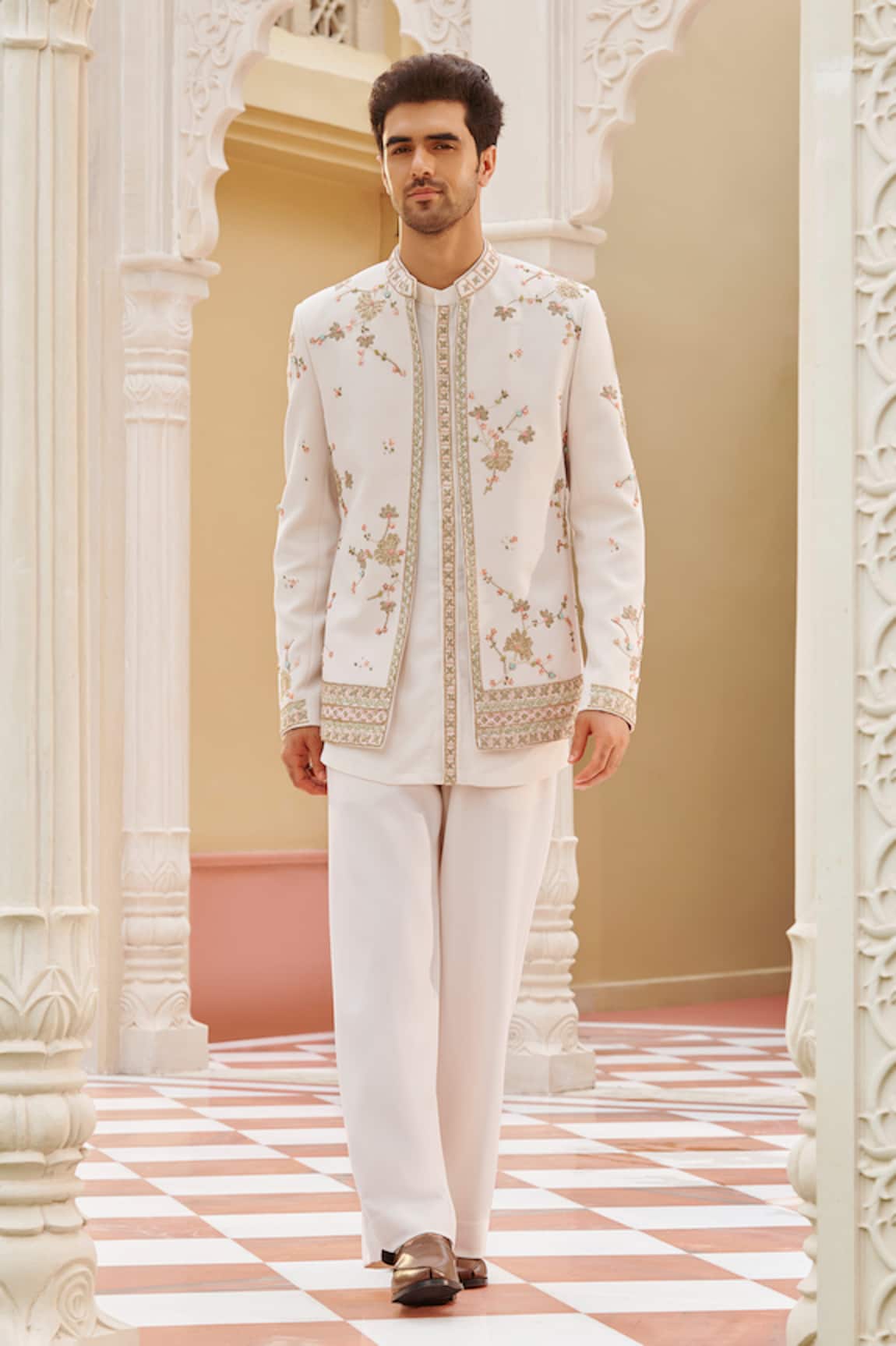 Contrast By Parth Embroidered Jacket & Pant Set 