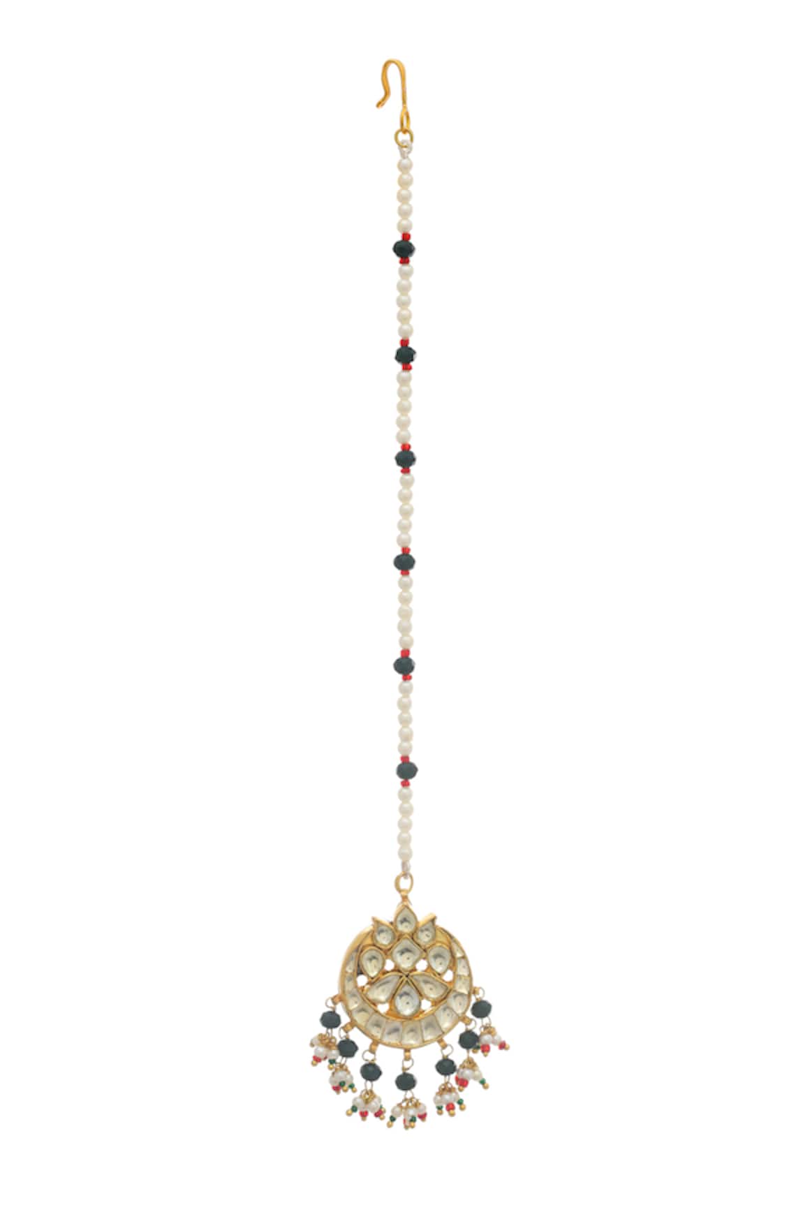 Maisara Jewelry Kundan & Pearl Beaded Maangtikka 