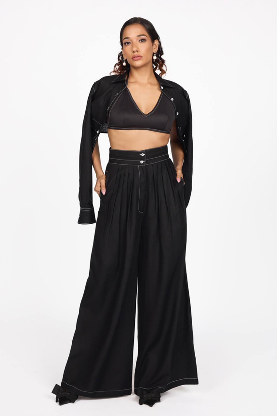 Dev And Viv Cropped Shirt Jacket 