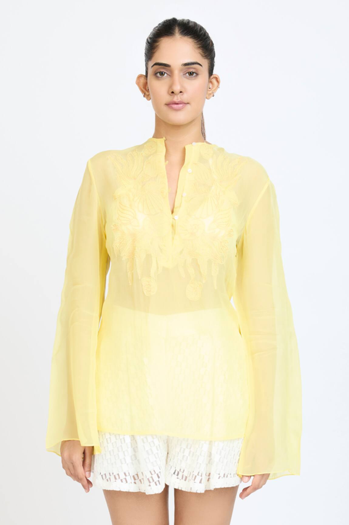 Dev And Viv Tonal Embroidered Shirt 