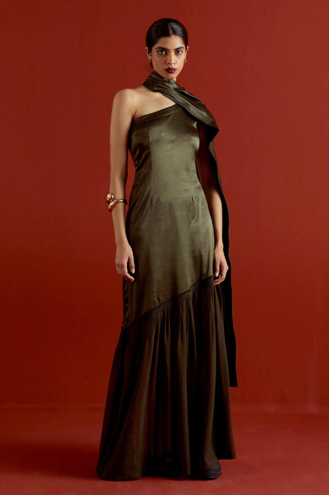 Three Olive One Shoulder Dress 