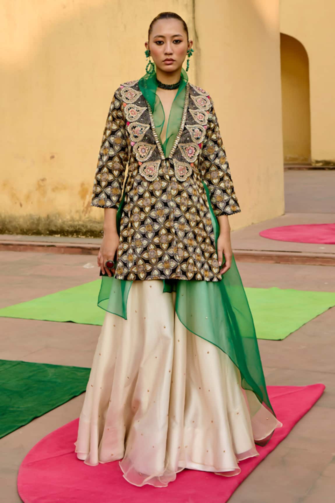 Swati Vijaivargie Chand Embroidered Jacket & Lehenga Set 