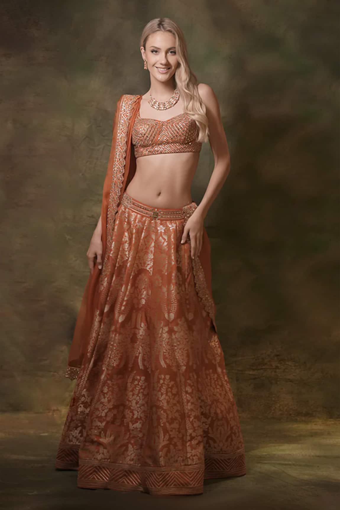 Archana Kochhar Anant Embroidered Blouse Lehenga Set 