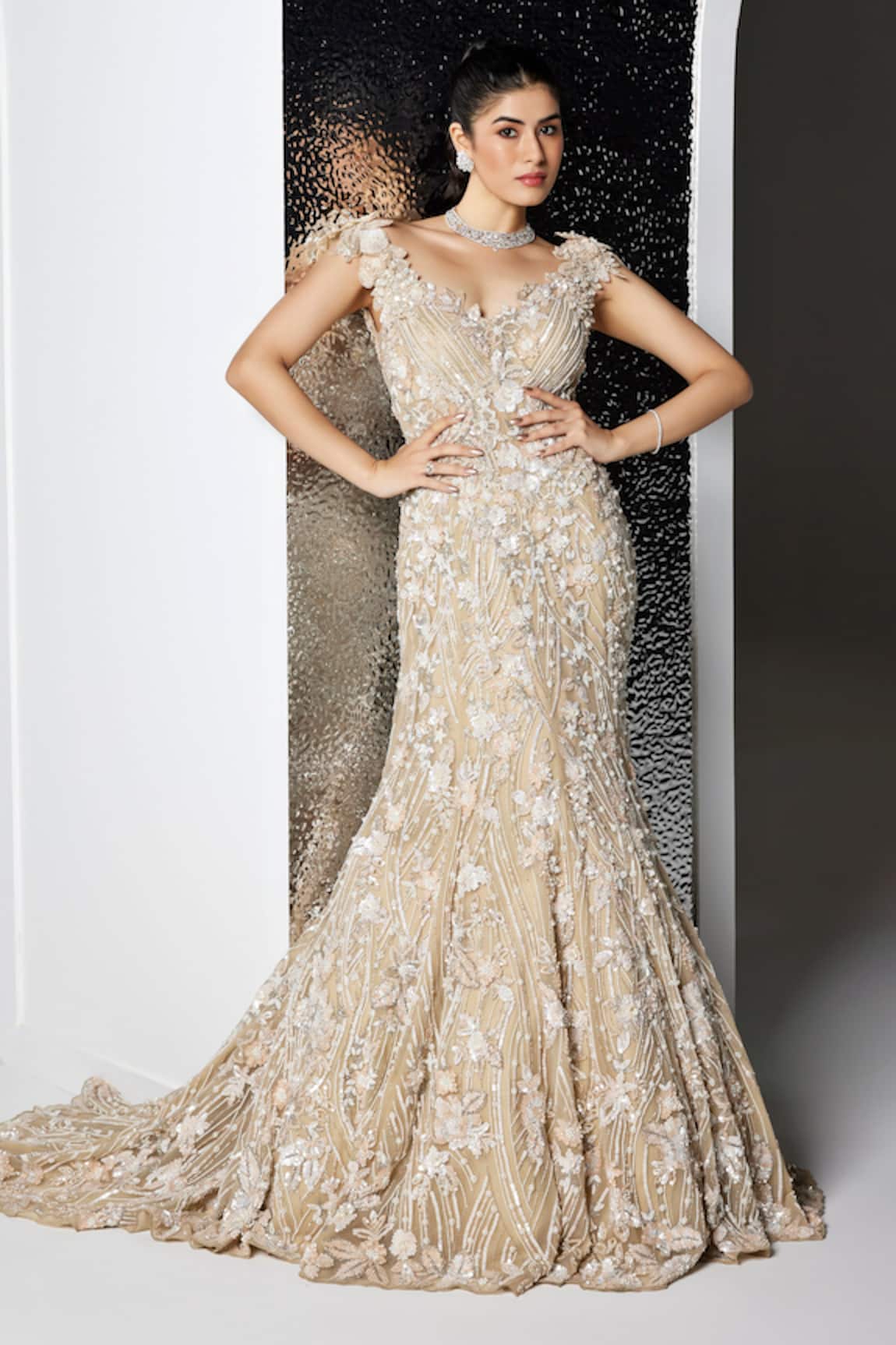 Opus Atelier Ivory Alice Embroidered Gown