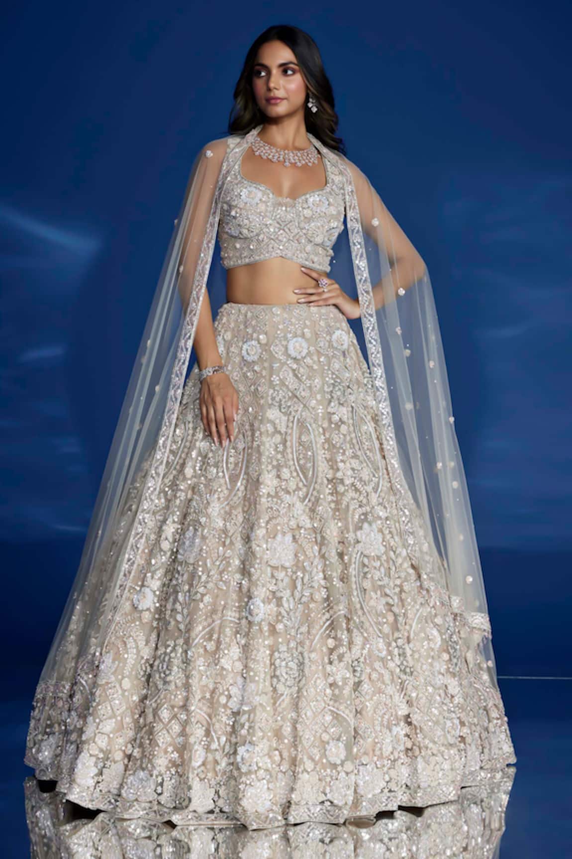 Opus Atelier Light Beige Seraphim Lehenga Set