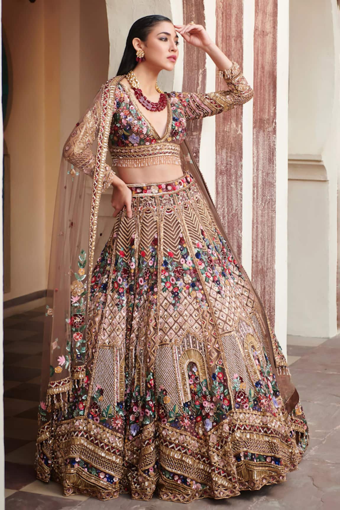 Opus Atelier Embroidered Bridal Lehenga Set