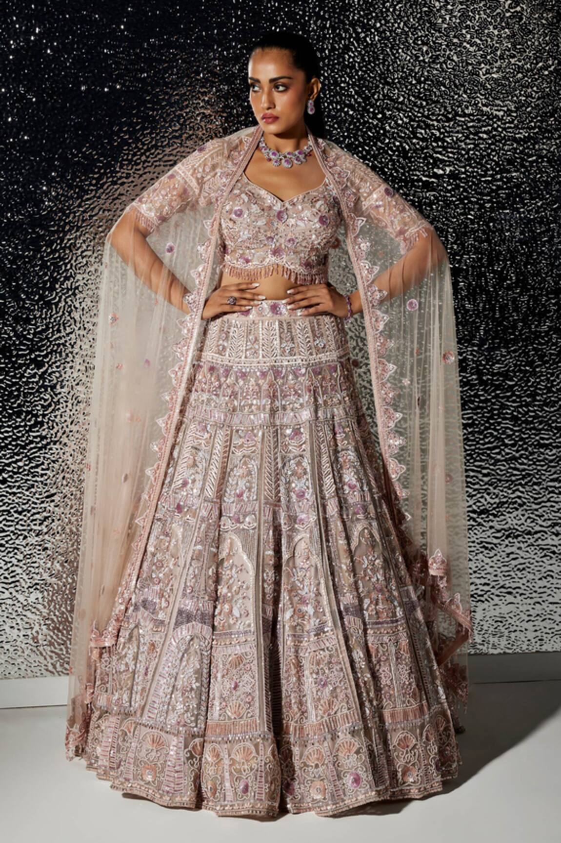 Opus Atelier Lilac Verena Embroidered Lehenga Set 