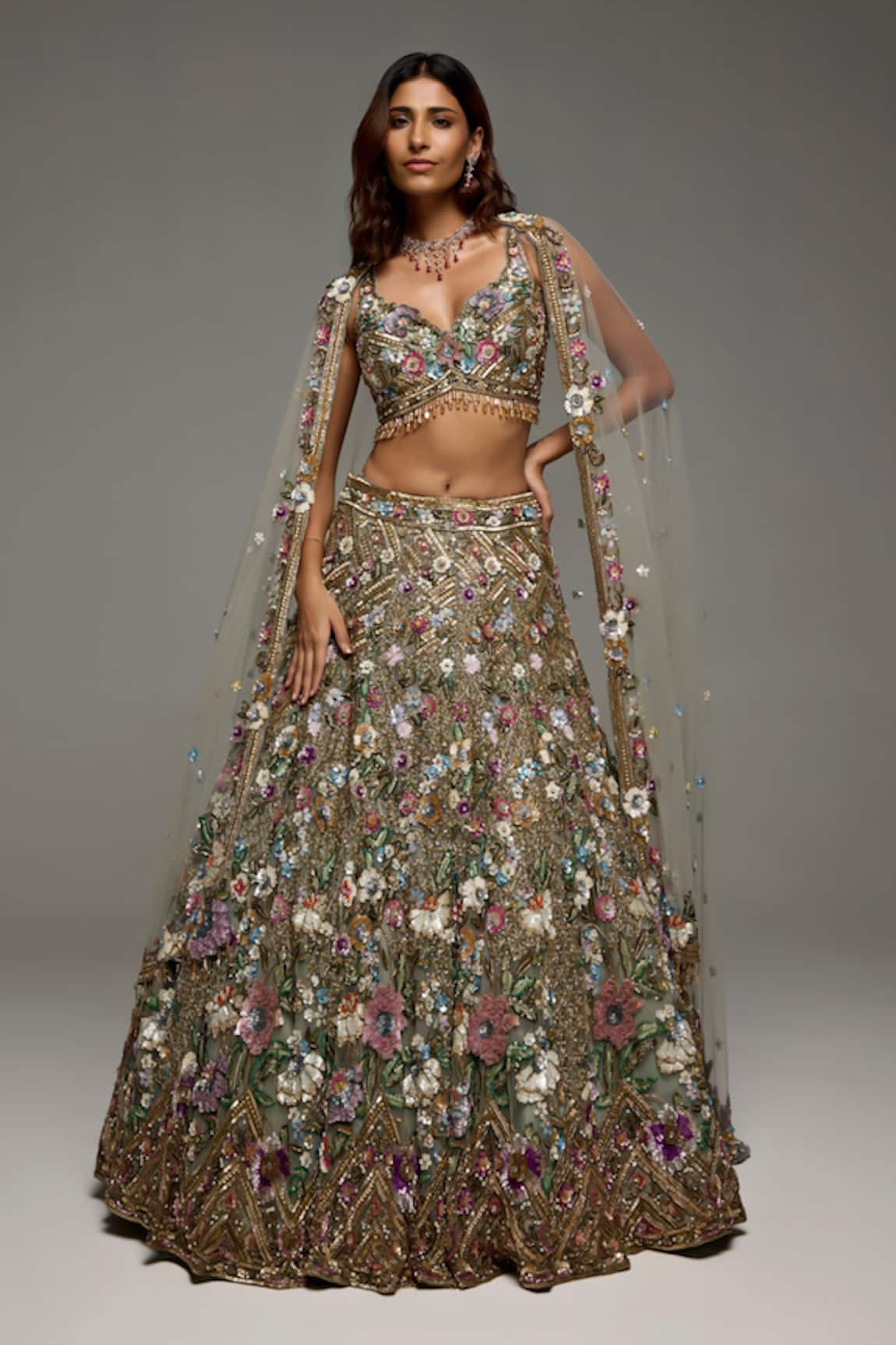 Opus Atelier Kaelyn Embroidered Lehenga Set 