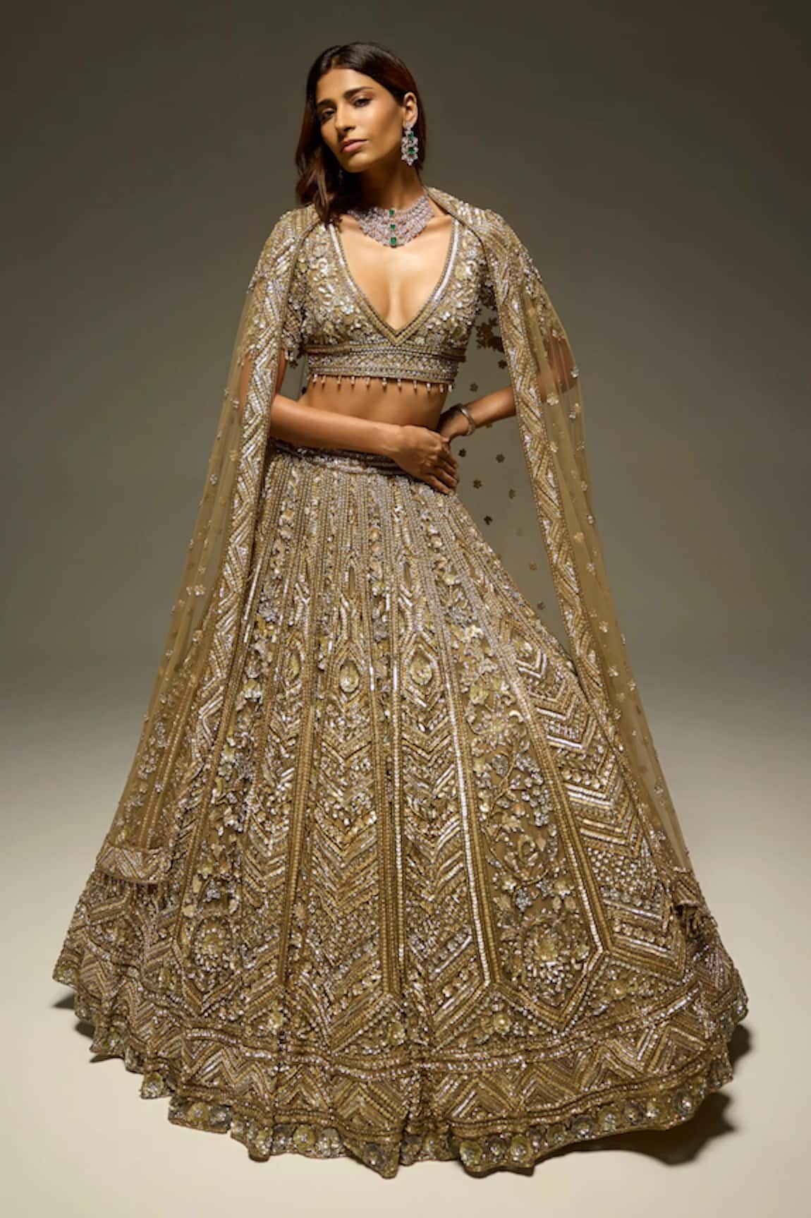 Opus Atelier Gold Juniper Bridal Lehenga Set 
