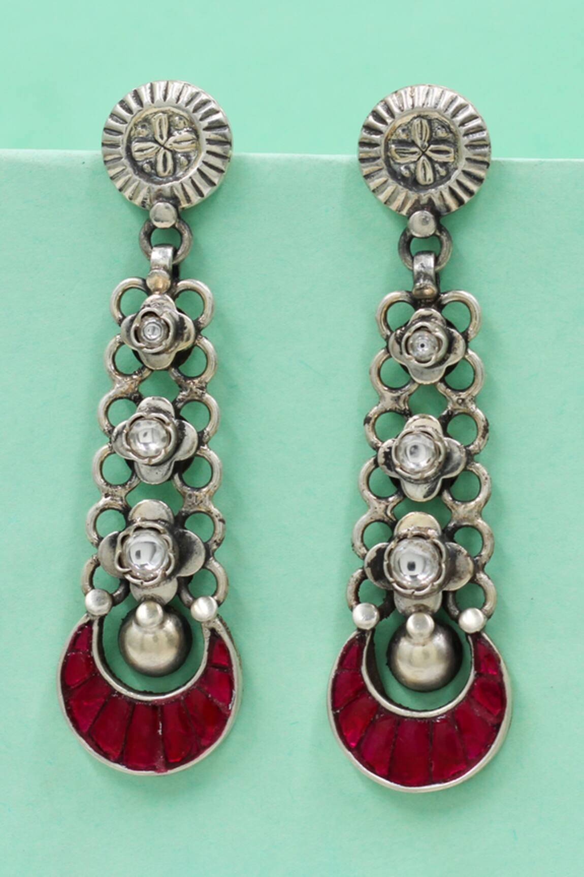 Sangeeta Boochra Heritage Sterling Silver Earrings 