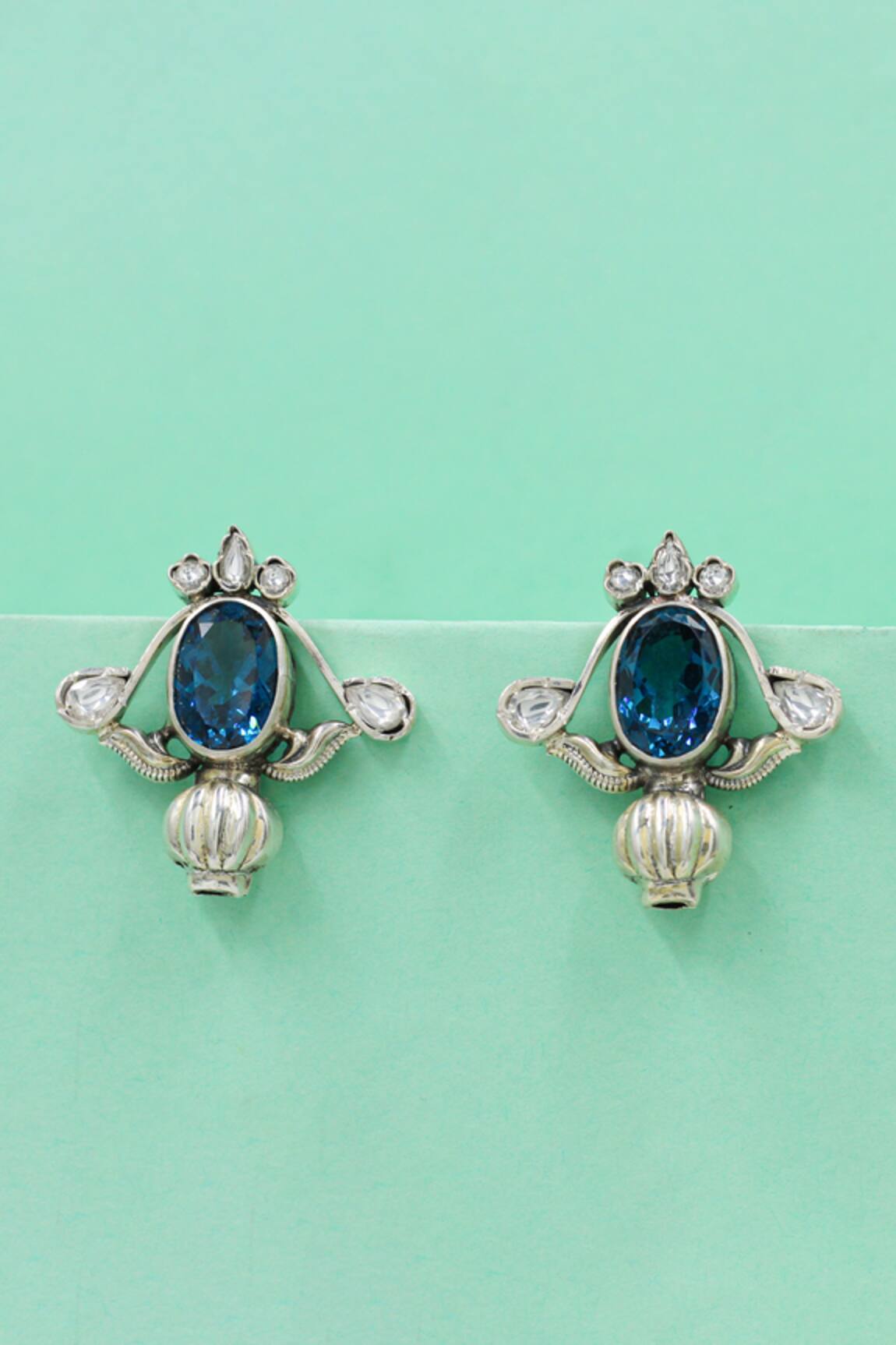 Sangeeta Boochra Handcrafted Silver Earrings 