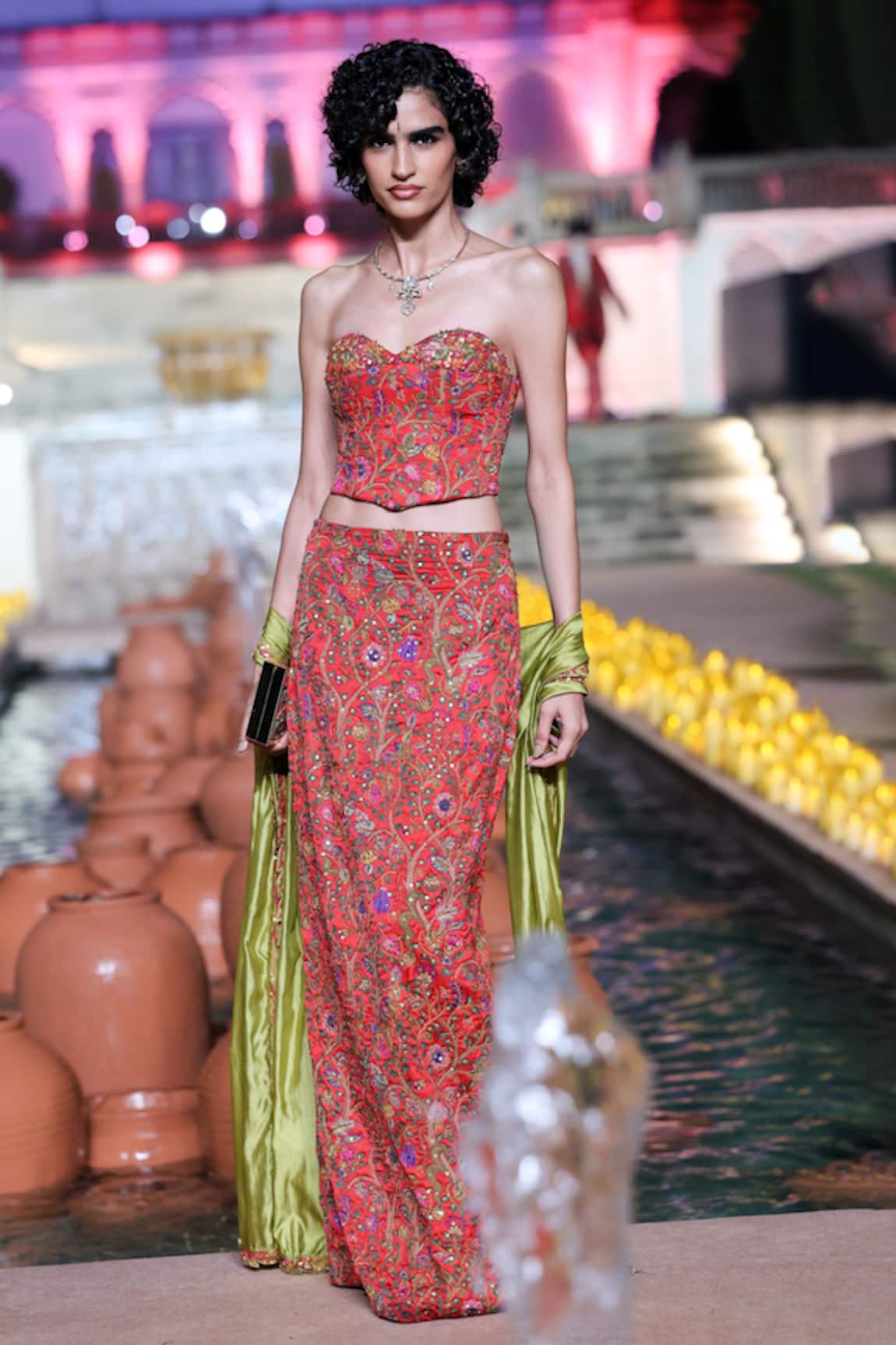 Punit Balana Amer Embroidered Corset & Skirt Set 