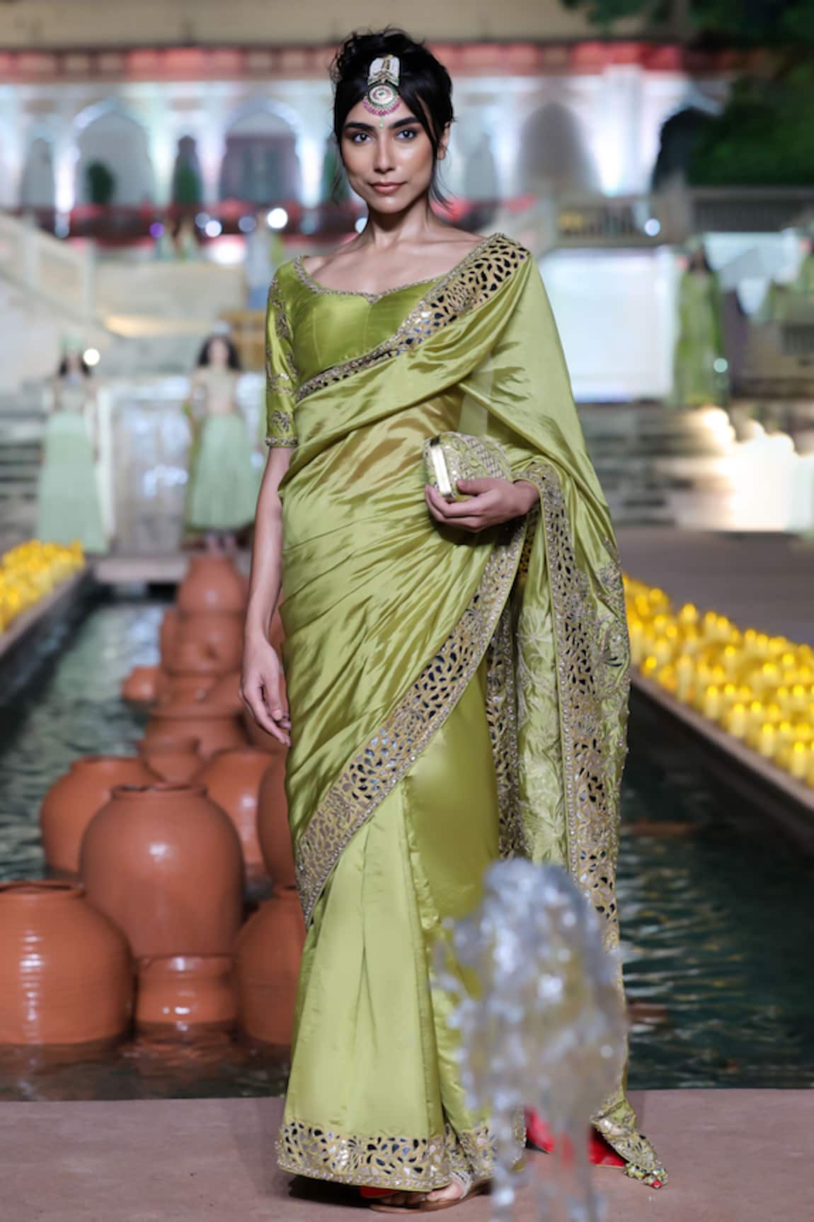 Punit Balana Patra Embroidered Saree & Blouse Set 