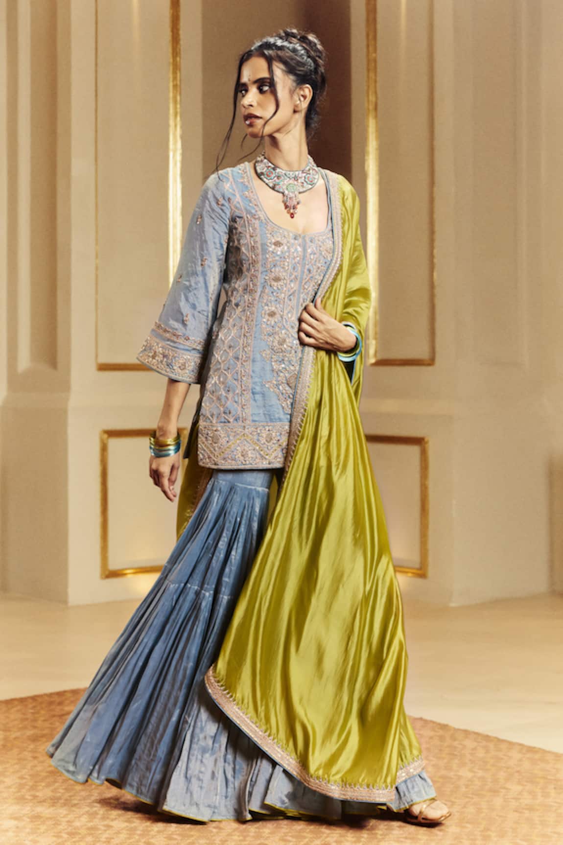 Punit Balana Noor Embroidered Kurta & Gharara Set 