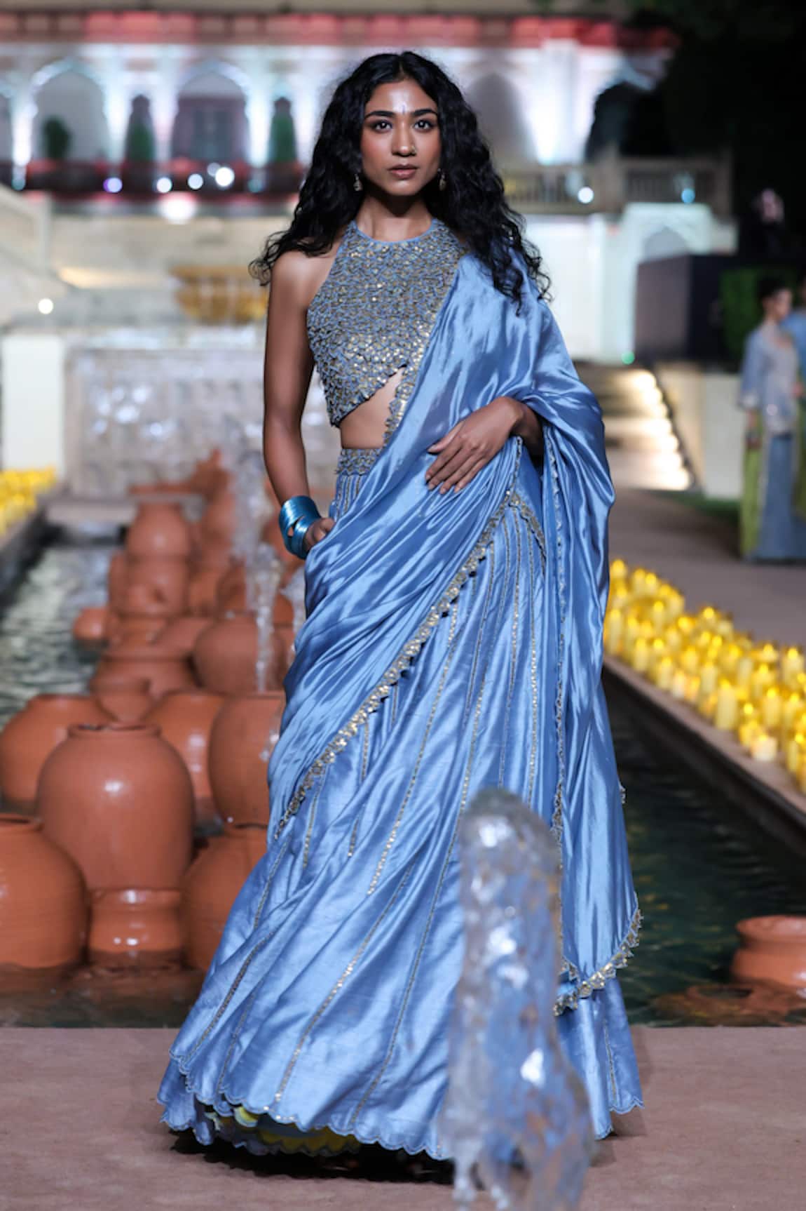 Punit Balana Rani Sa Embroidered Blouse & Lehenga Set 