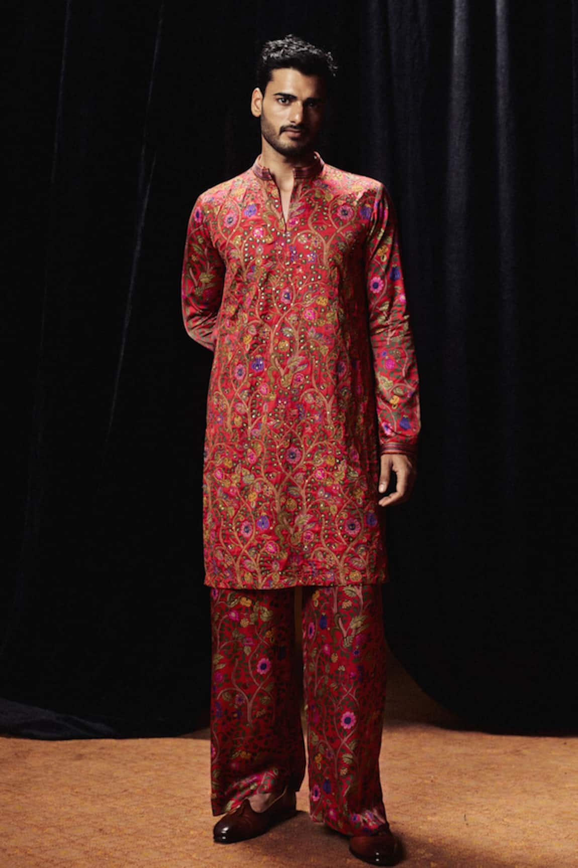 Punit Balana Surkh Laal Embroidered Kurta & Pant Set 