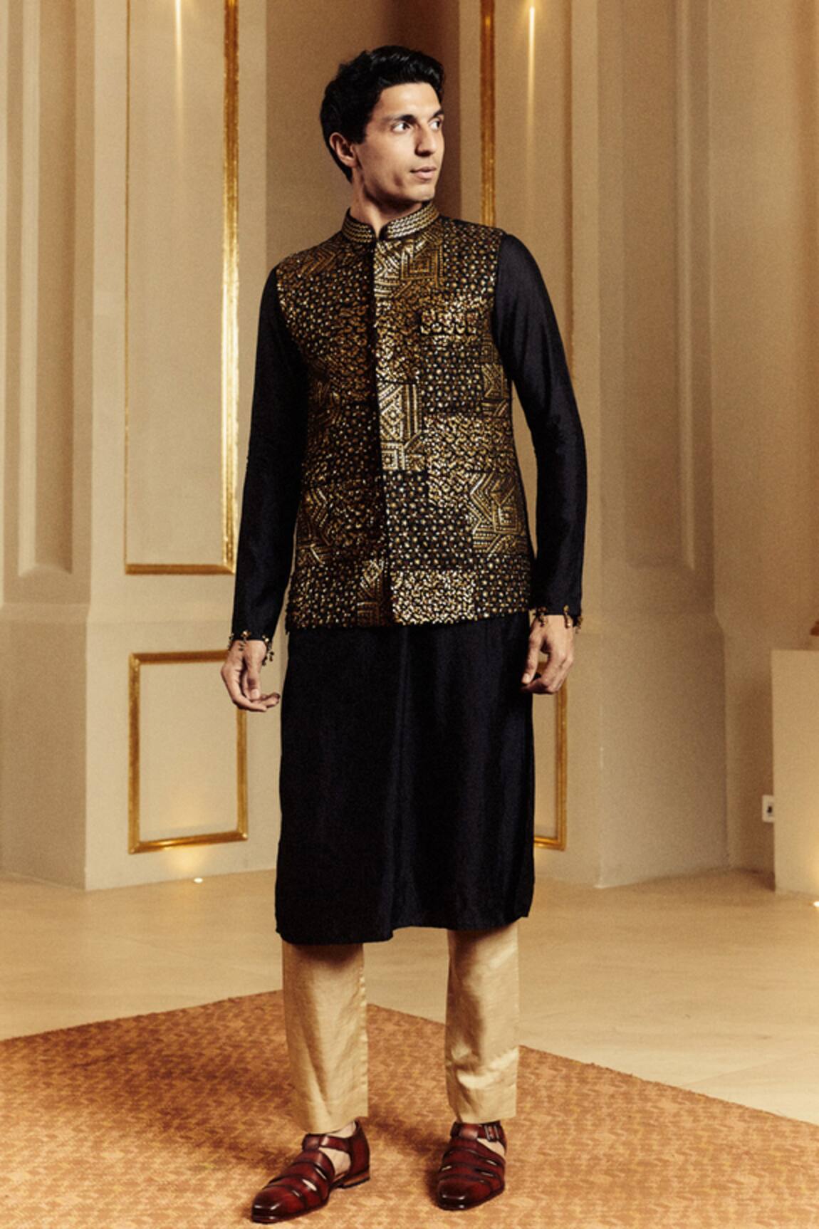 Punit Balana Resham Work Bundi Kurta Set 