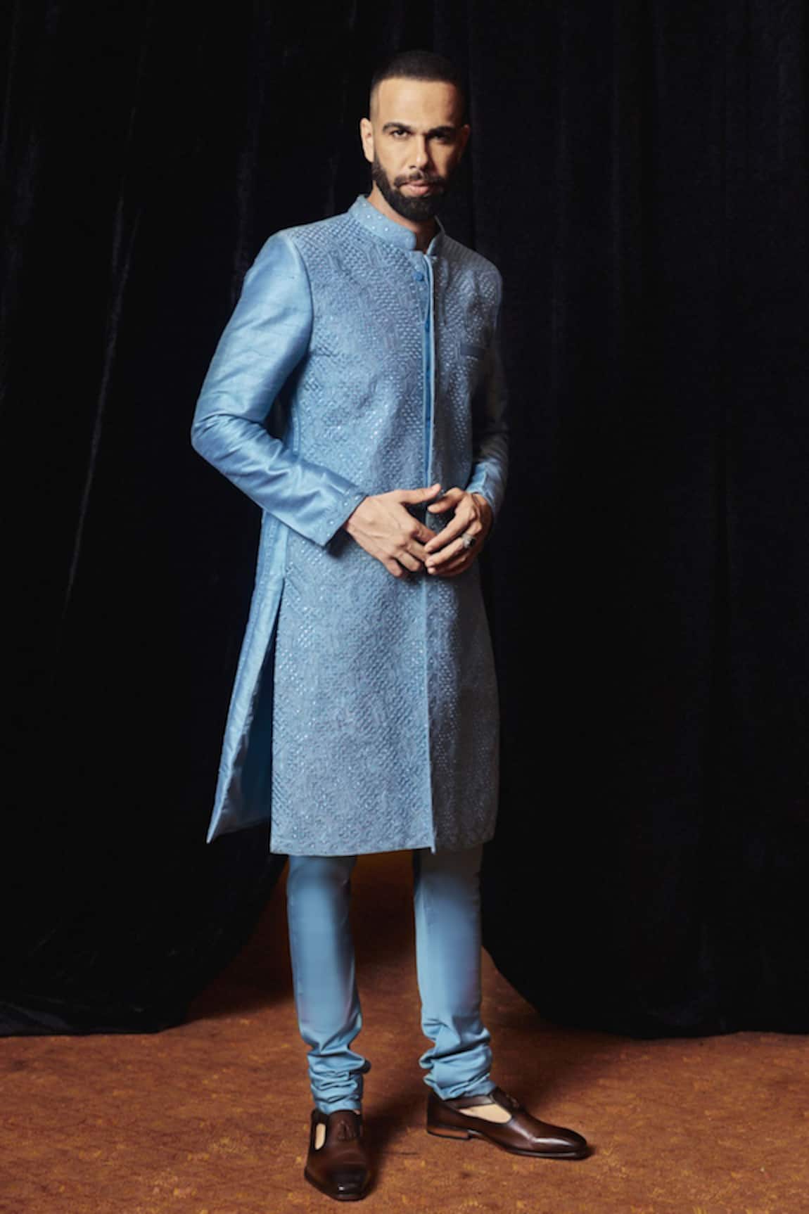 Punit Balana Saleti Embroidered Sherwani With Churidar 