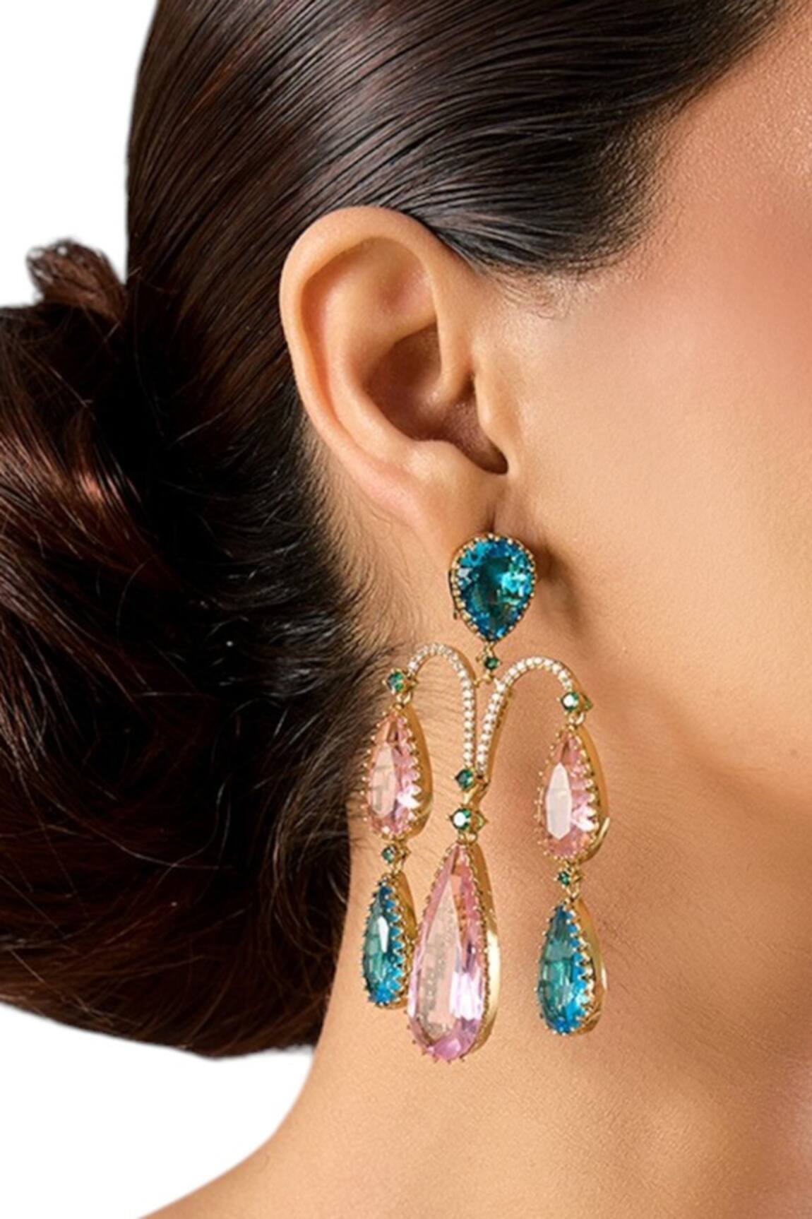 Auraa Trends Teardrop Dangler Earrings 