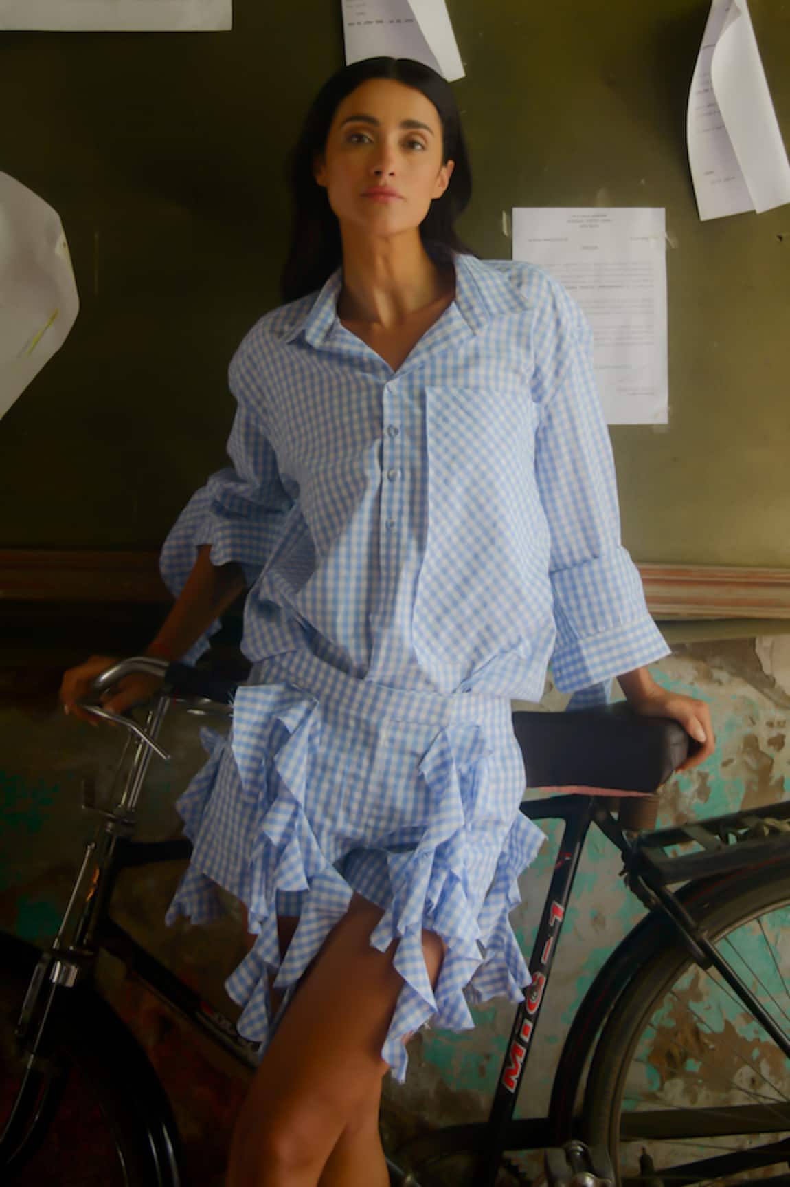 Ituvana Raffuru Madras Checkered Print Shirt & Shorts Set 