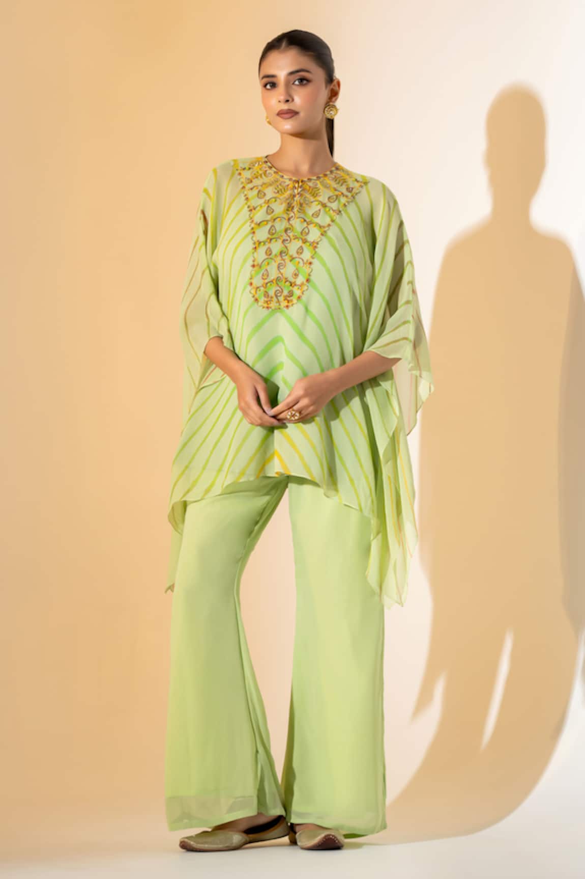 K-Anshika Embroidered Kaftan & Pant Set 