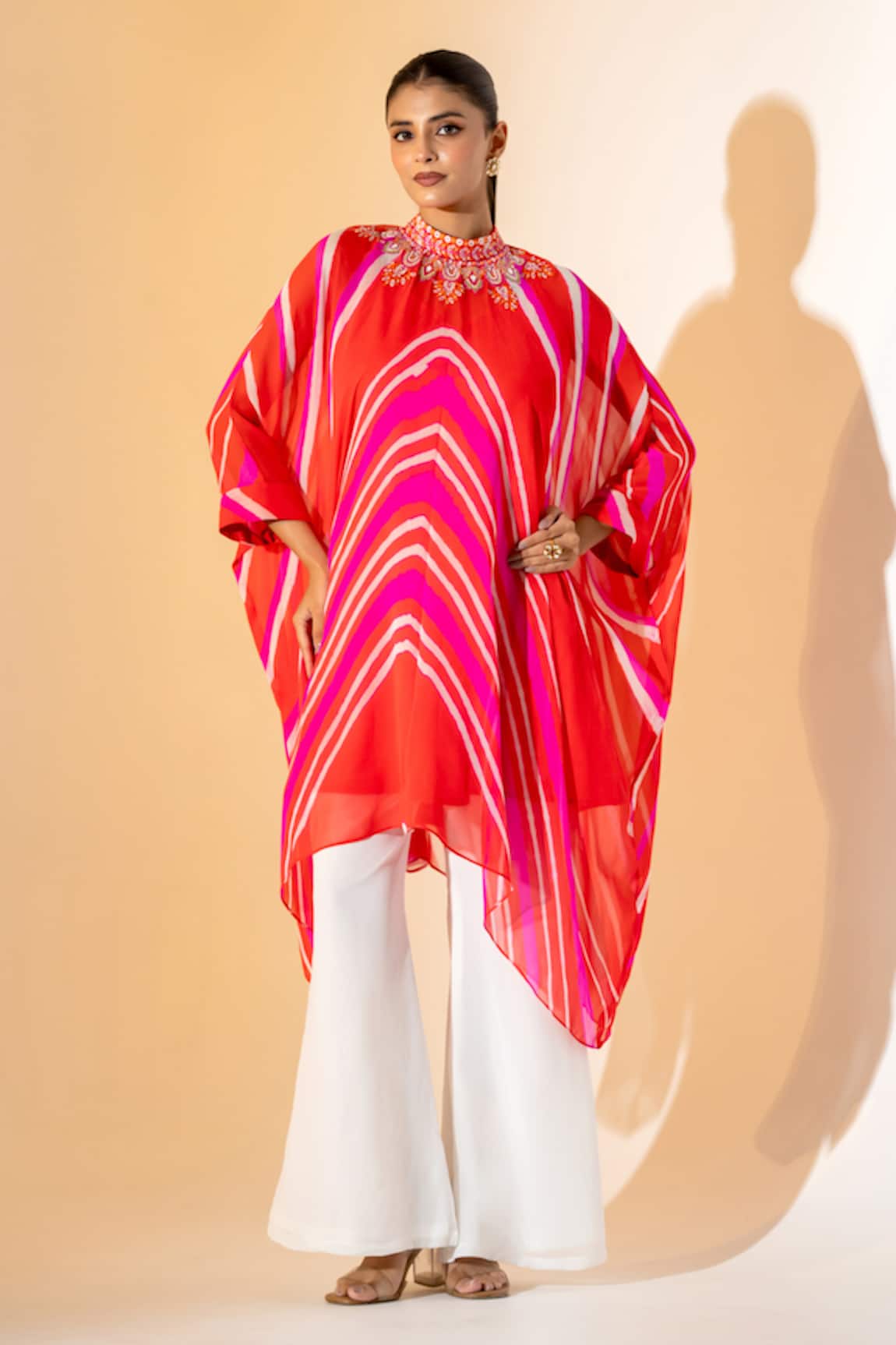 K-Anshika Leheriya Pattern Kaftan Pant Set 