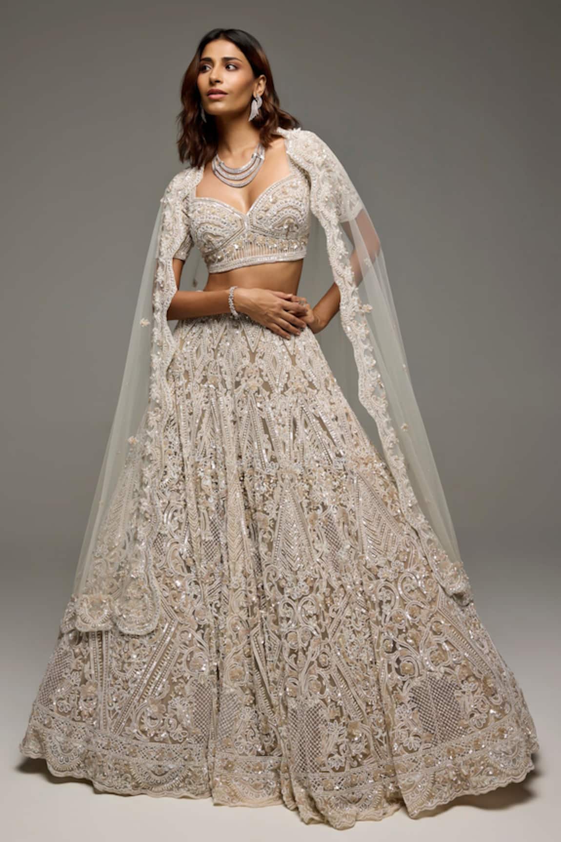 Opus Atelier Lacey Embroidered Lehenga Set 