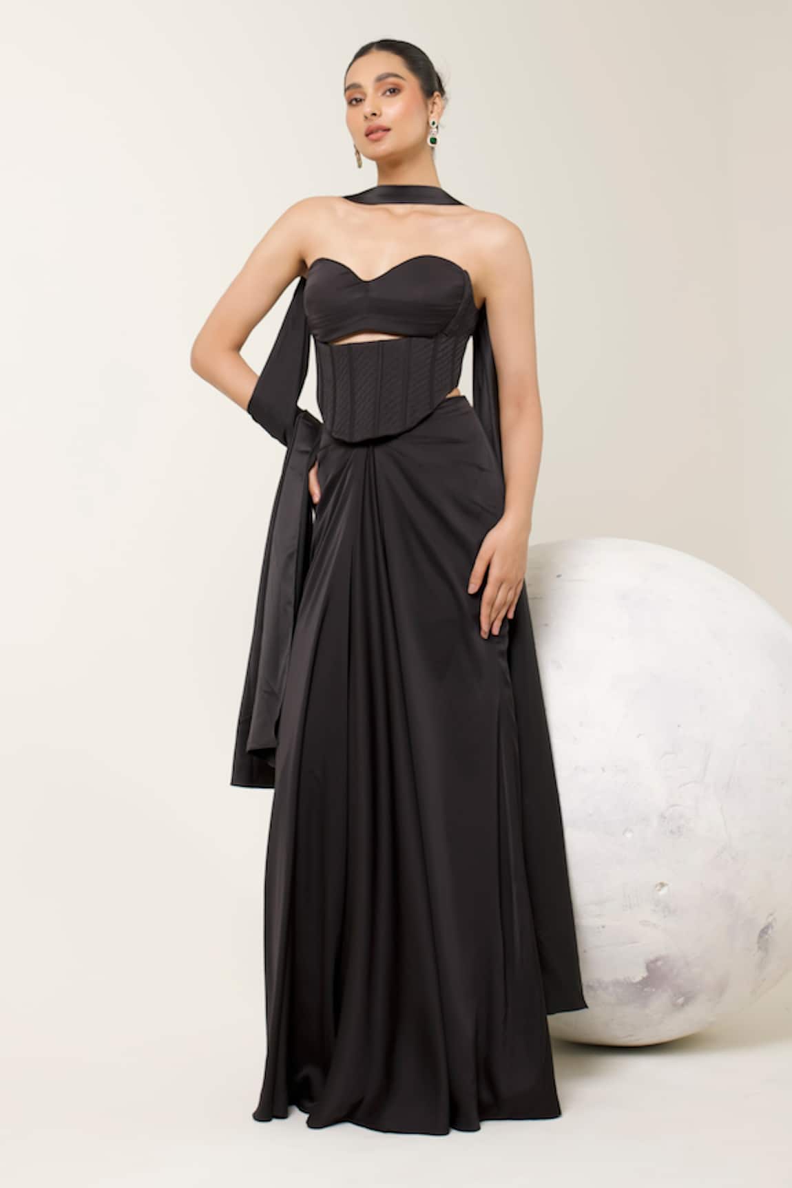 Libas Cafe by Nidhi & Ashish Structured Corset & Skirt Set