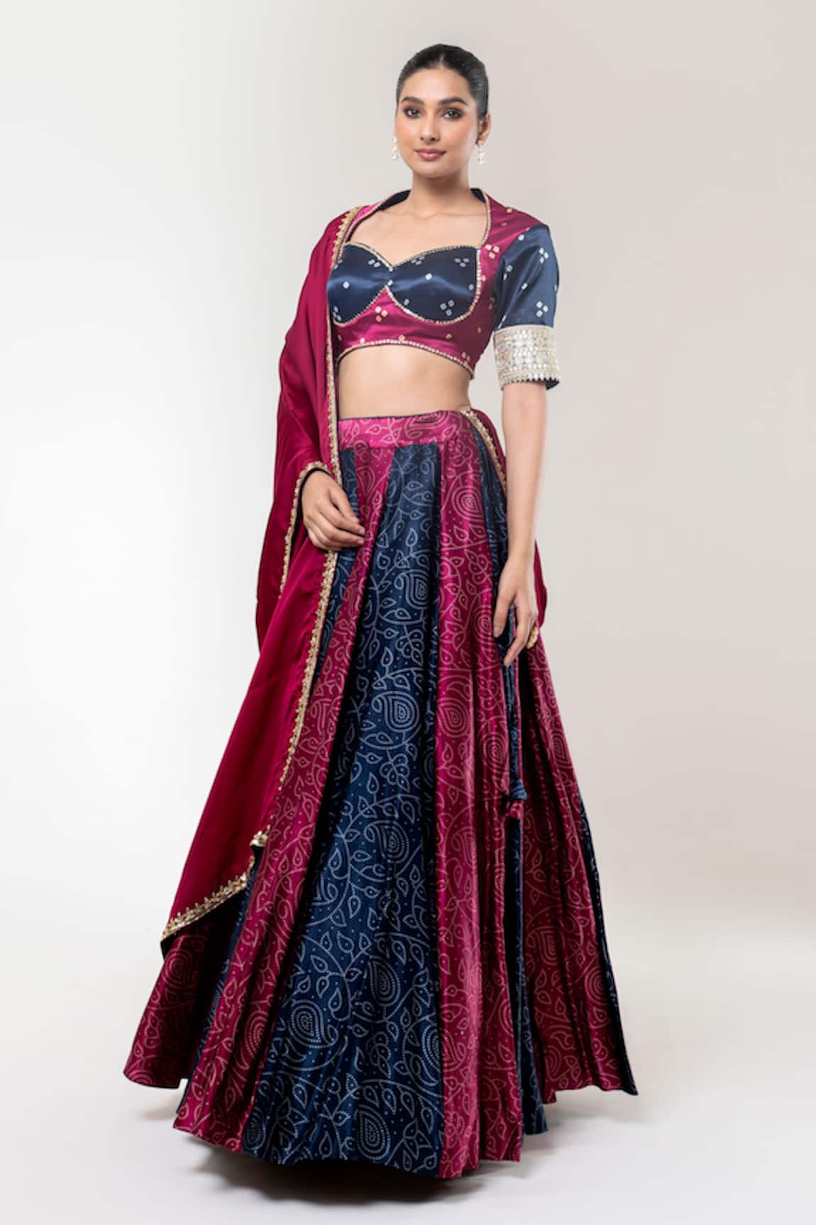 Libas Cafe by Nidhi & Ashish Hand Embroidered Lehenga Set 