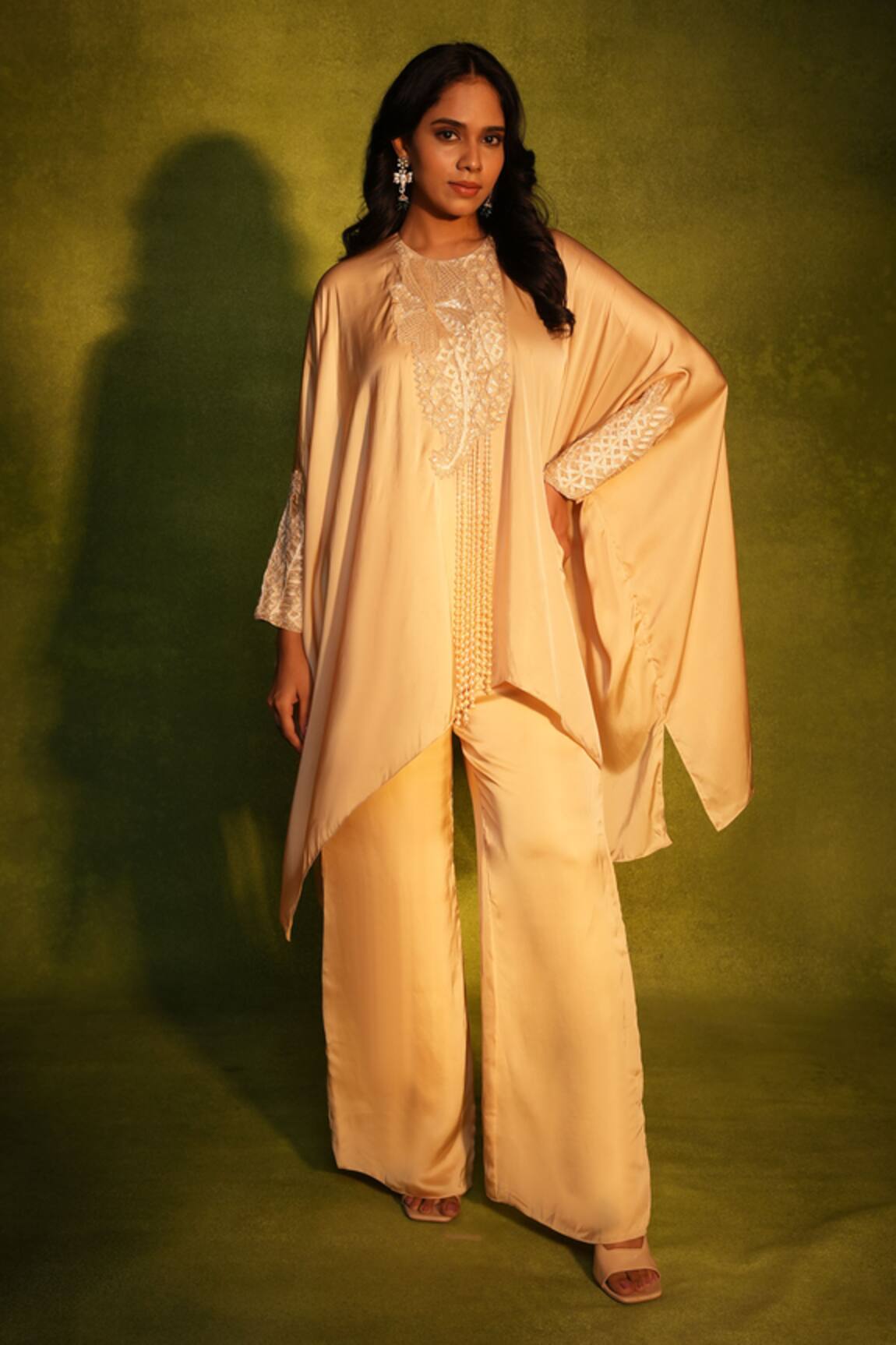 Ashutosh Joshi Floral Embroidered Kaftan Set 